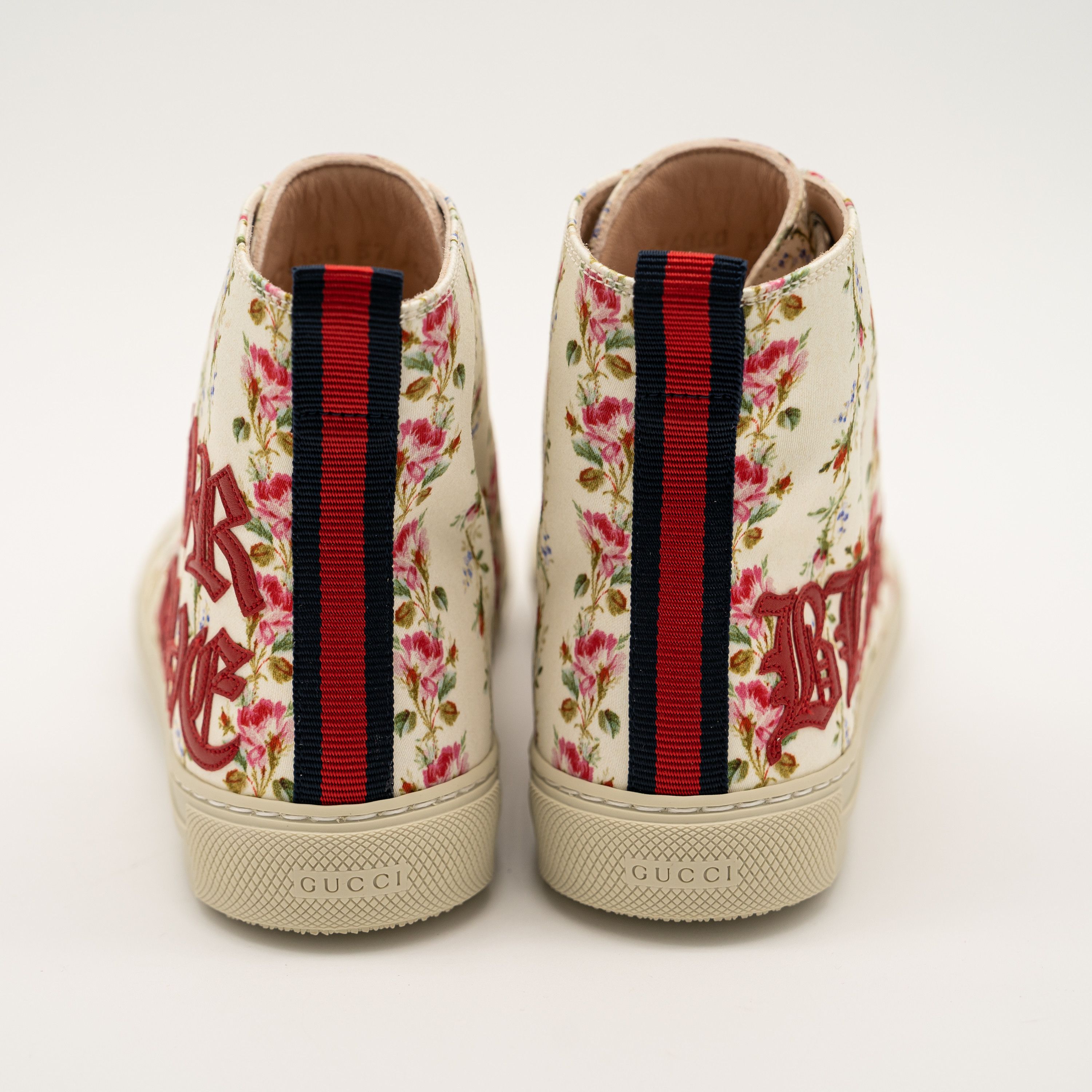Gucci 37eu 7us Gucci Blind For Love Floral Print High Top Sneakers Size US 7 / IT 37 - 6 Thumbnail