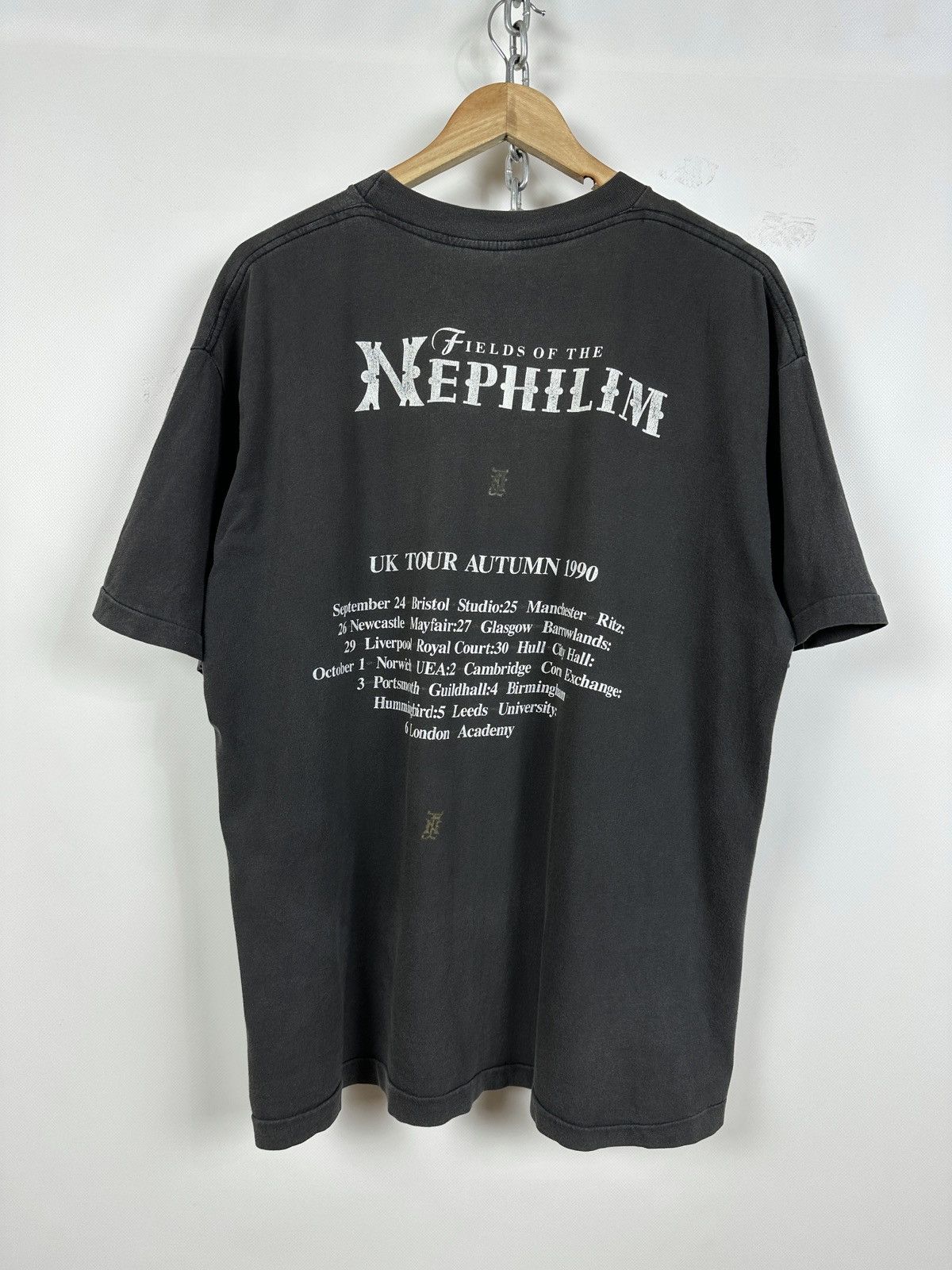 Band Tees 1990 Vintage Fields of the Nephilim UK Tour Band T-Shirt Size US XL / EU 56 / 4 - 2 Thumbnail