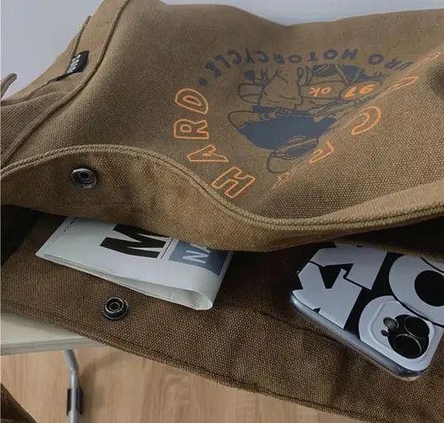 Japanese Brand 90s retro cartoon graphic canvas shoulder bag crossbody y2k Size ONE SIZE - 7 Thumbnail