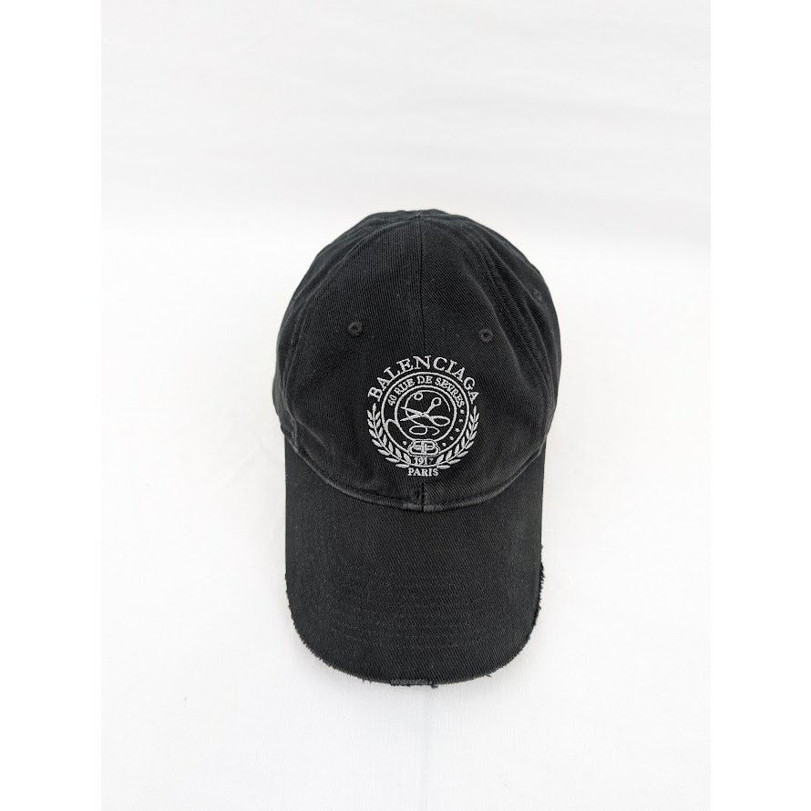 Balenciaga o1rshd1 Size: S / Embroidered Scissors Hat / Cap in Black Size ONE SIZE - 2 Thumbnail
