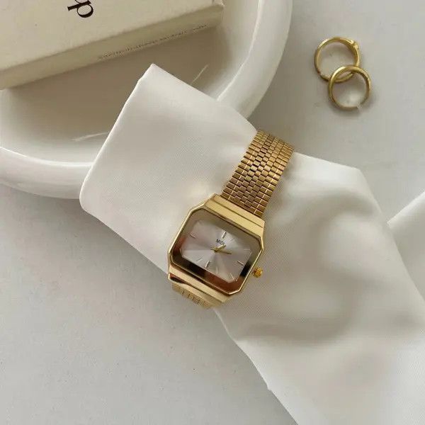Jewelry Square Face Fashion Watch, Mesh Band Size ONE SIZE - 1 Thumbnail
