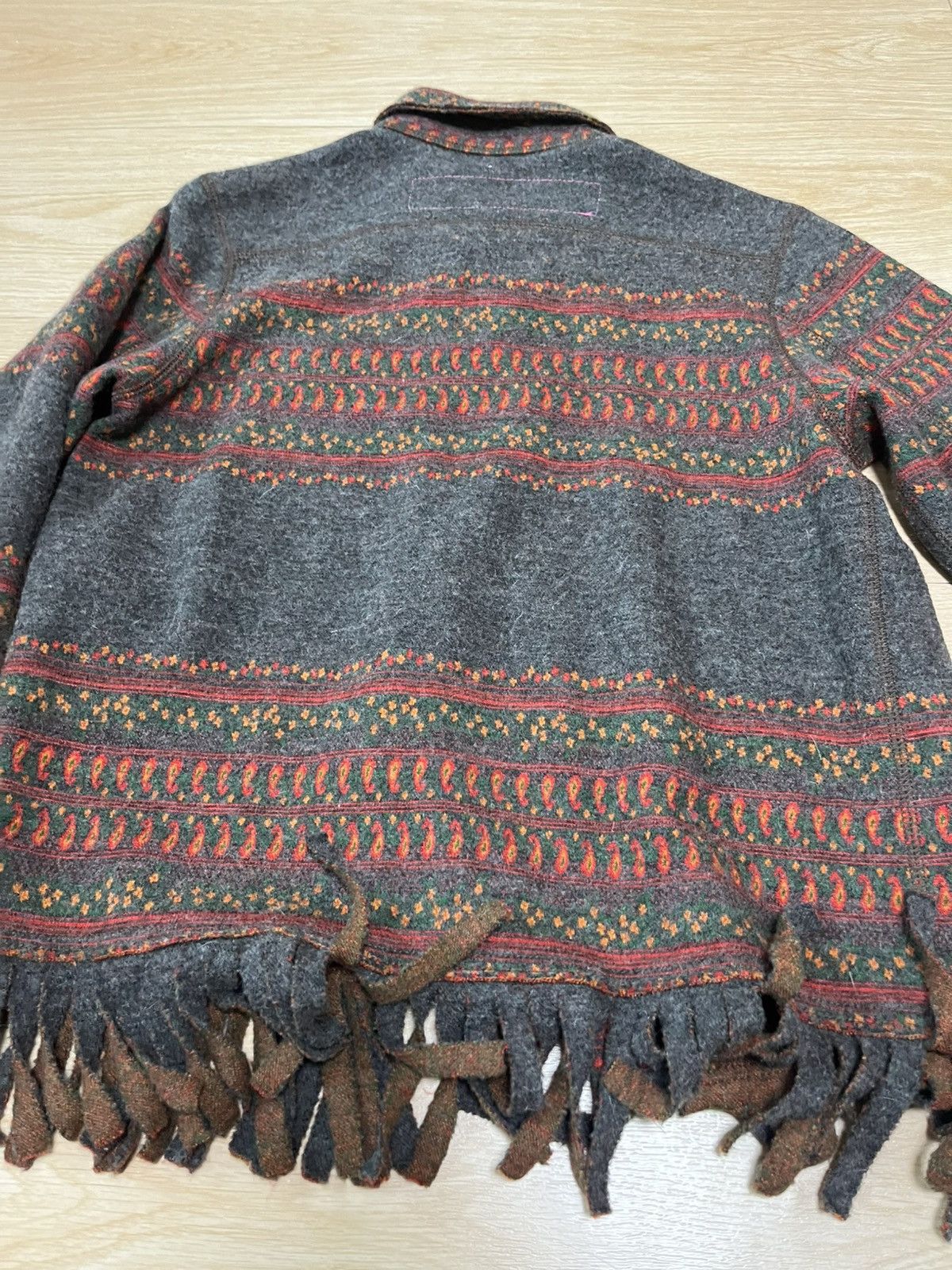 Junya Watanabe S Junya watatanabe man fringe wool knit jacket Size US L / EU 52-54 / 3 - 8 Thumbnail