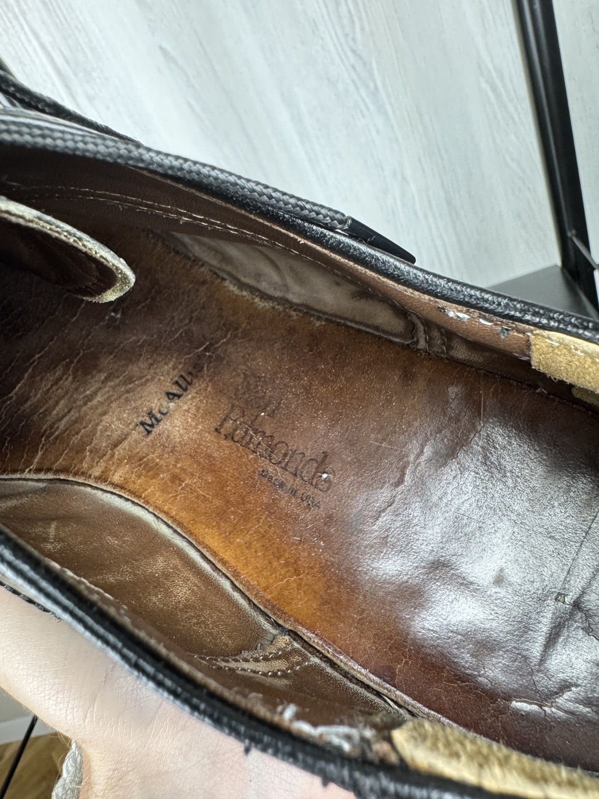 Allen Edmonds Allen Edmonds McAlister black perforated derby brogue shoes Size US 11.5 / EU 44-45 - 14 Thumbnail