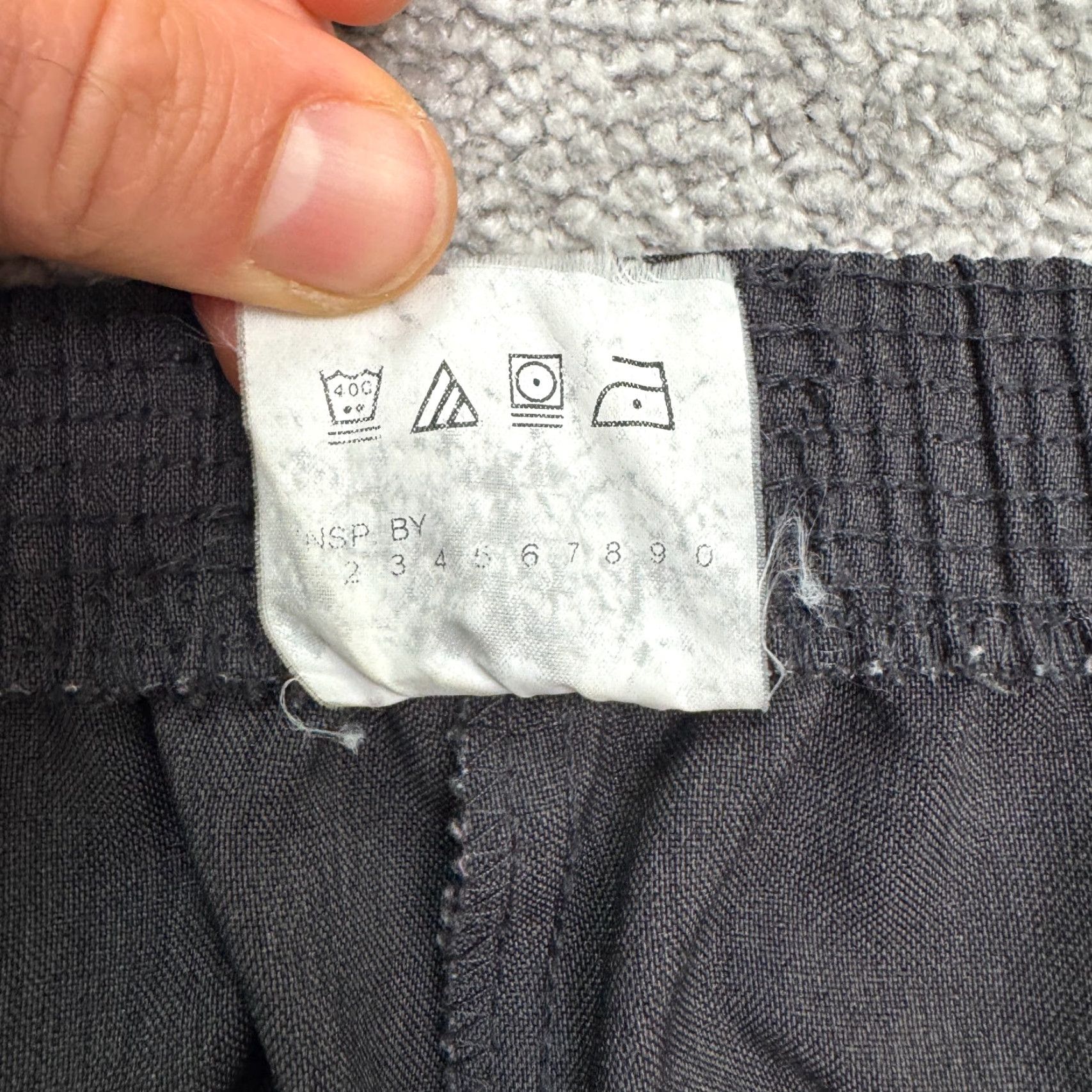Vintage Alia Vintage 90's Wide Leg Elastic Waist Trouser Dress Pants Womens 16 Dark Gray Size 38" / US 16 / IT 52 - 5 Thumbnail