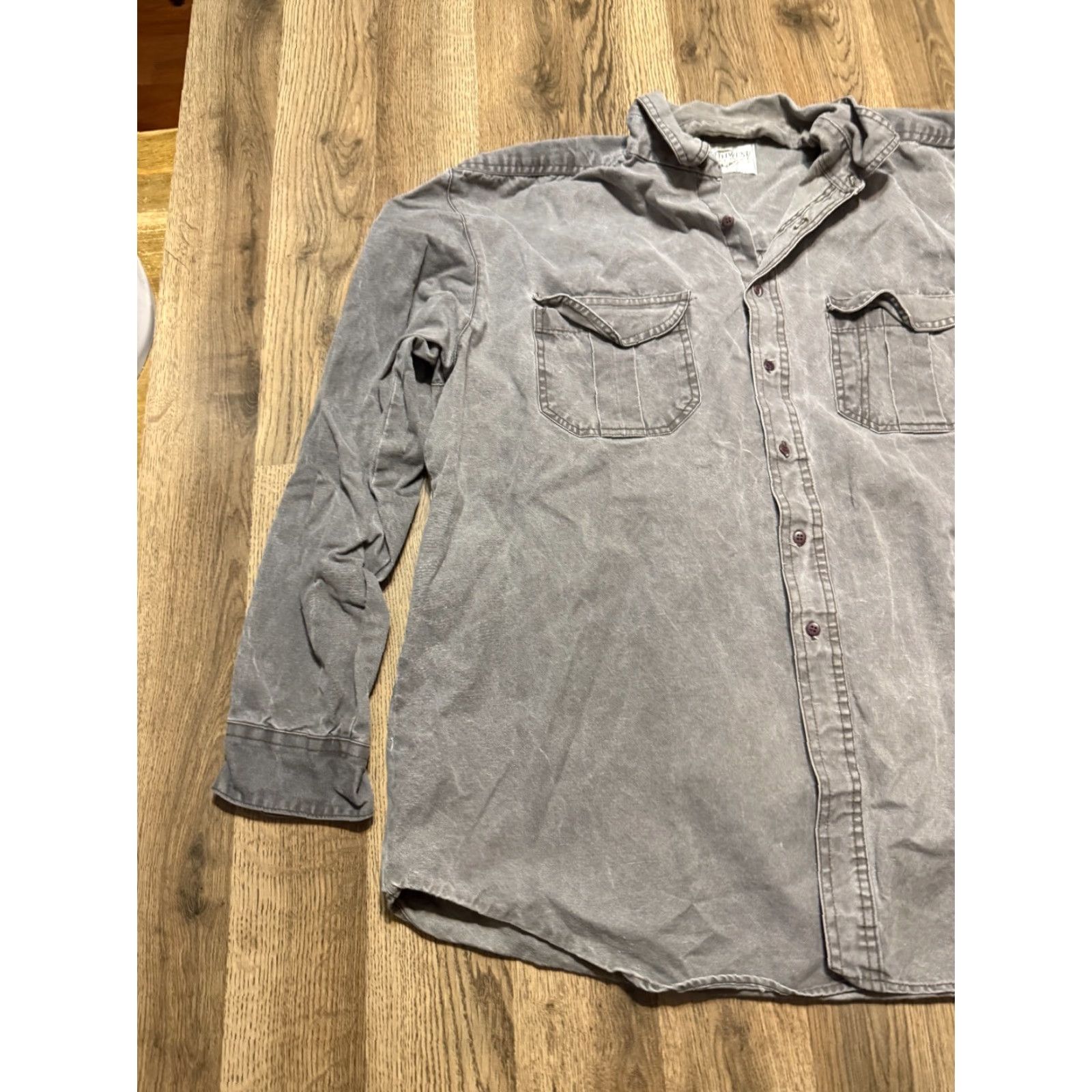 Vintage Northwest Territory Shirt Men’s Small Gray Long Sleeve Button Up Jeans Shirt Size US S / EU 44-46 / 1 - 3 Thumbnail