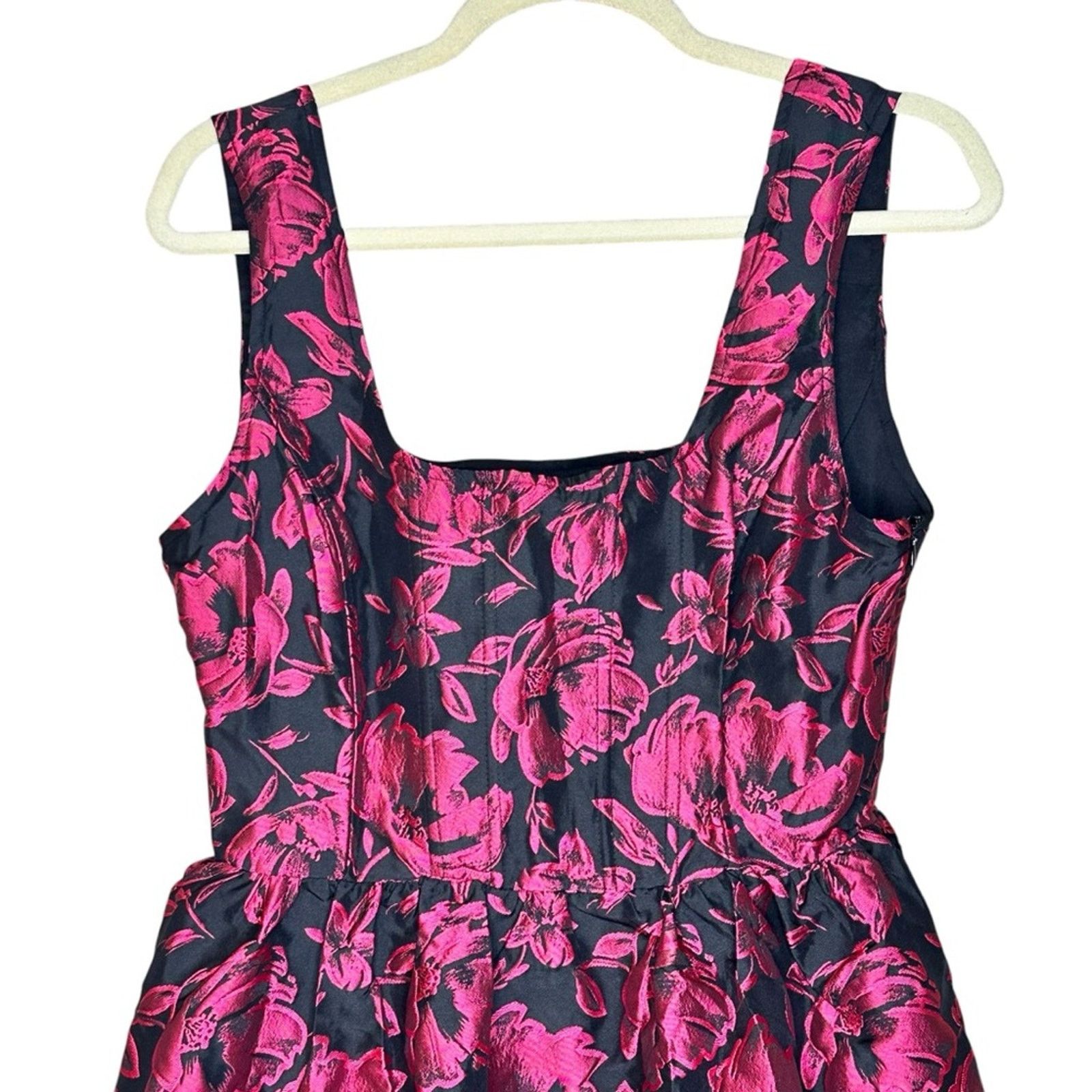Other Lulus Black Floral Jacquard Corset Mini Dress NWT Medium Size M / US 6-8 / IT 42-44 - 5 Thumbnail