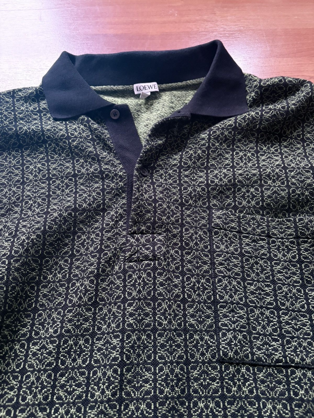 Loewe Loewe Monogram Woven Longsleeve Polo Size US M / EU 48-50 / 2 - 5 Thumbnail