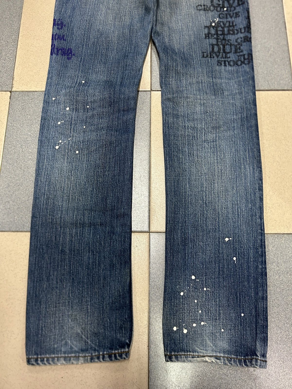Japanese Brand Vintage Edge Rupert Skull Scriptures Jeans Size US 32 / EU 48 - 10 Thumbnail