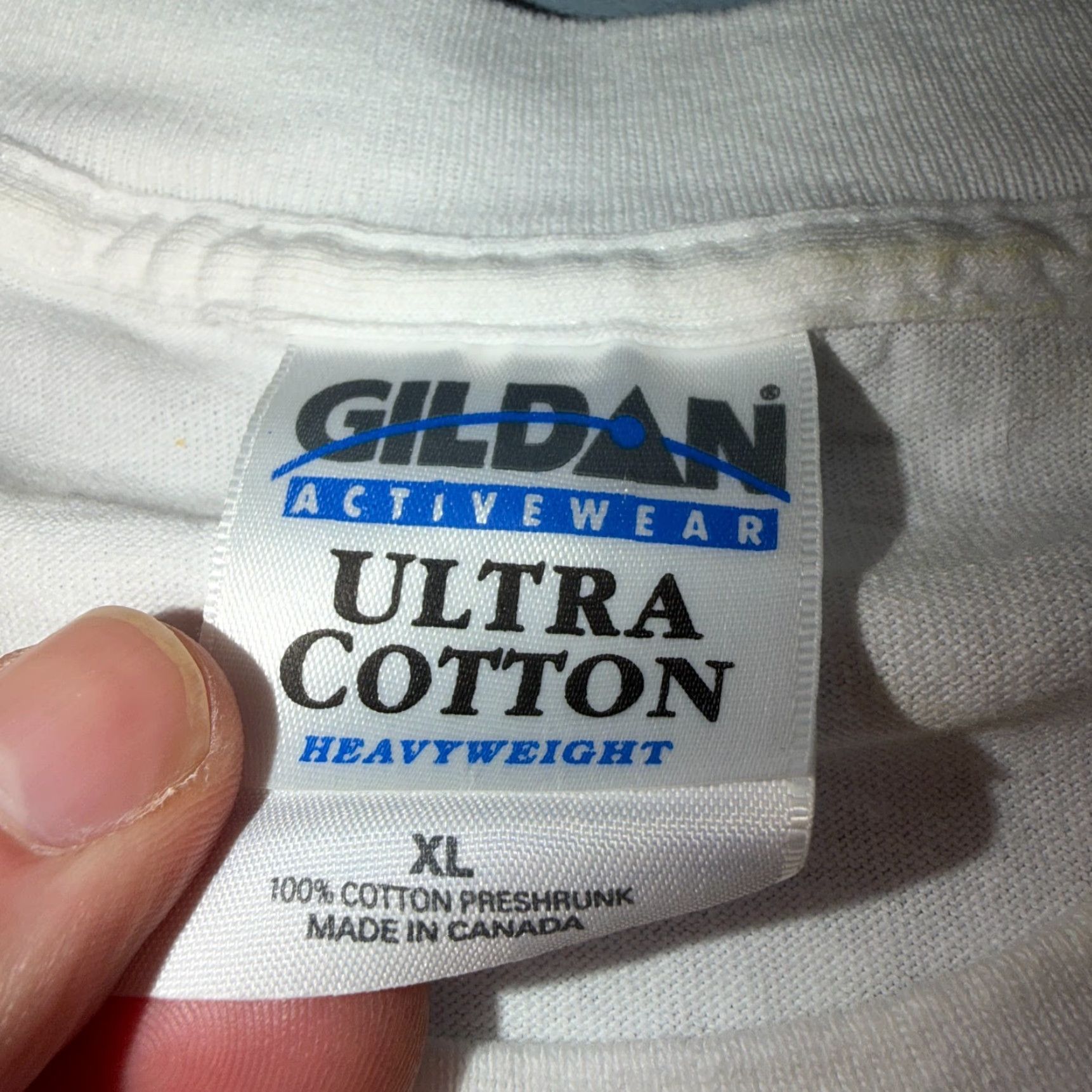 Gildan VINTAGE Gildan T-Shirt White XL Mens Logo Graphic 2000s 90s Music 70s 80s VTG Shirt Size US XL / EU 56 / 4 - 3 Thumbnail