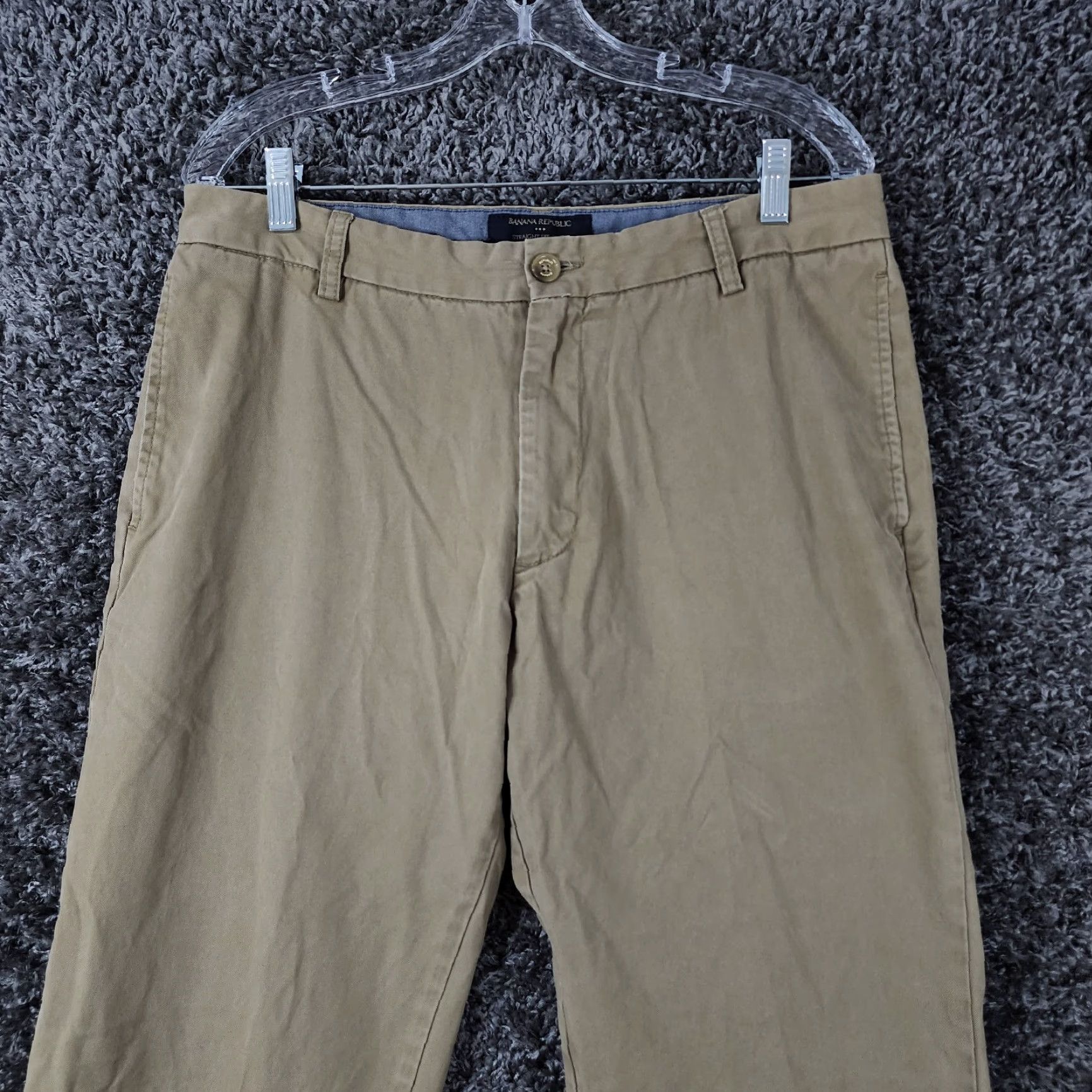 Banana Republic Banana Republic Gavin Chino Pants Mens 34x33 Brown Straight Leg Regular - Men’s Pants 34 Jeans Classic Look Size US 34 / EU 50 - 2 Thumbnail
