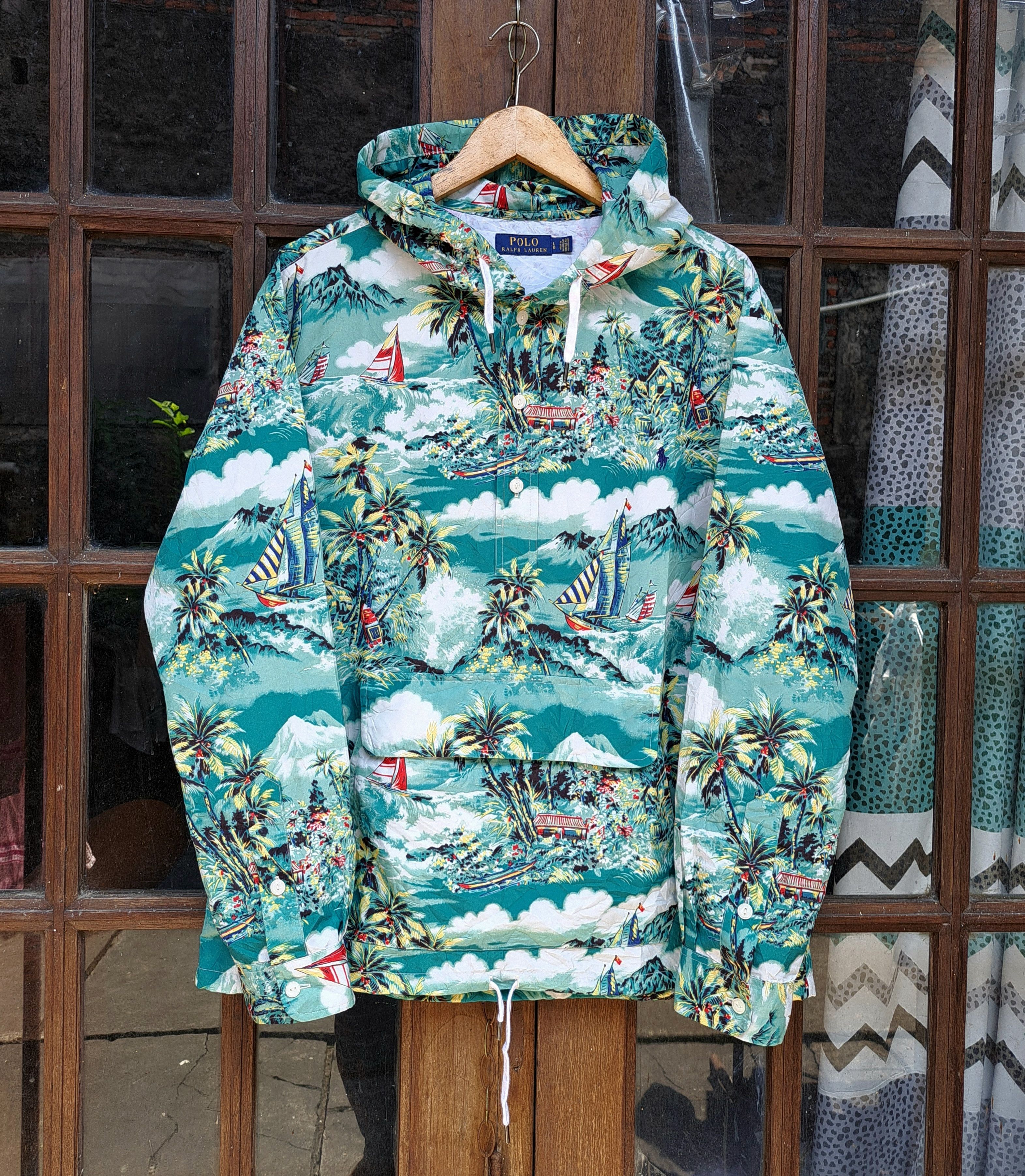 Polo Ralph Lauren Polo Ralph Lauren Sailing Anorak Light Jacket Hawaiian Sz L Size US L / EU 52-54 / 3 - 1 Thumbnail