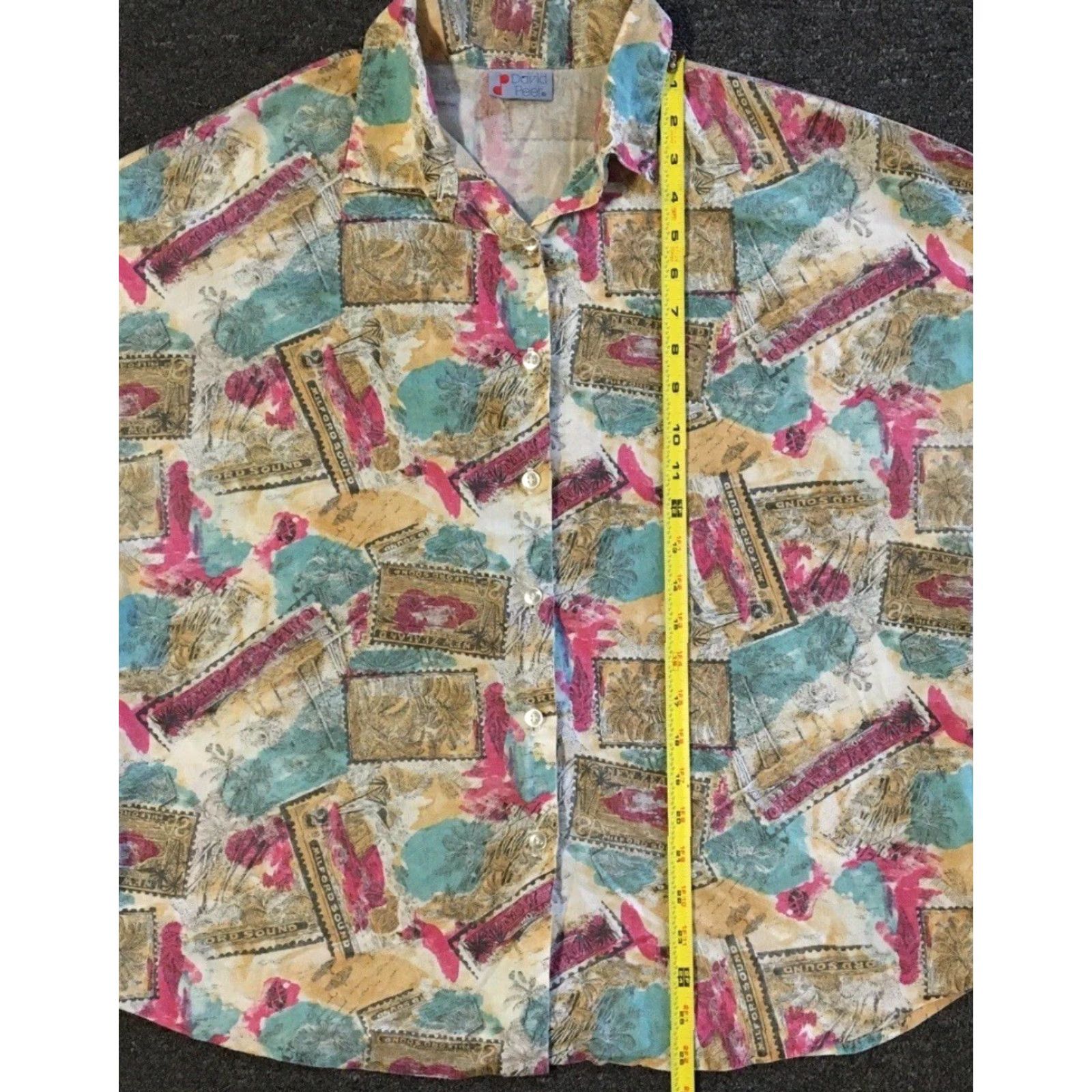 Vintage VINTAGE New Zealand Abstract Art All Over Print Button-Up Shirt L Women Yellow 80s 90s Vaporwave Grunge Beach Surf Milford Sound AS Size L / US 10 / IT 46 - 7 Thumbnail