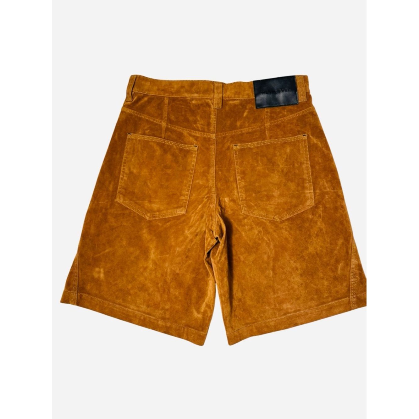 Free People NWT New Free People Dylan Vegan Suede Long Shorts In Carame Size 27" / US 4 / IT 40 - 5 Thumbnail