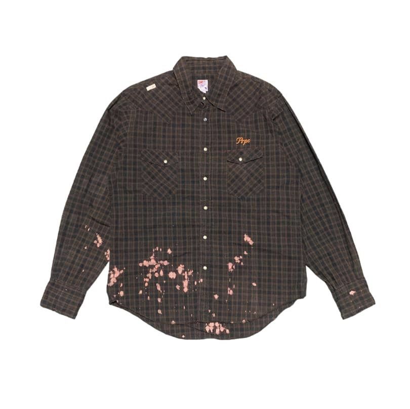 Japanese Brand Trashed Vintage Prps Western Flannel Shirt Size US XL / EU 56 / 4 - 1 Thumbnail