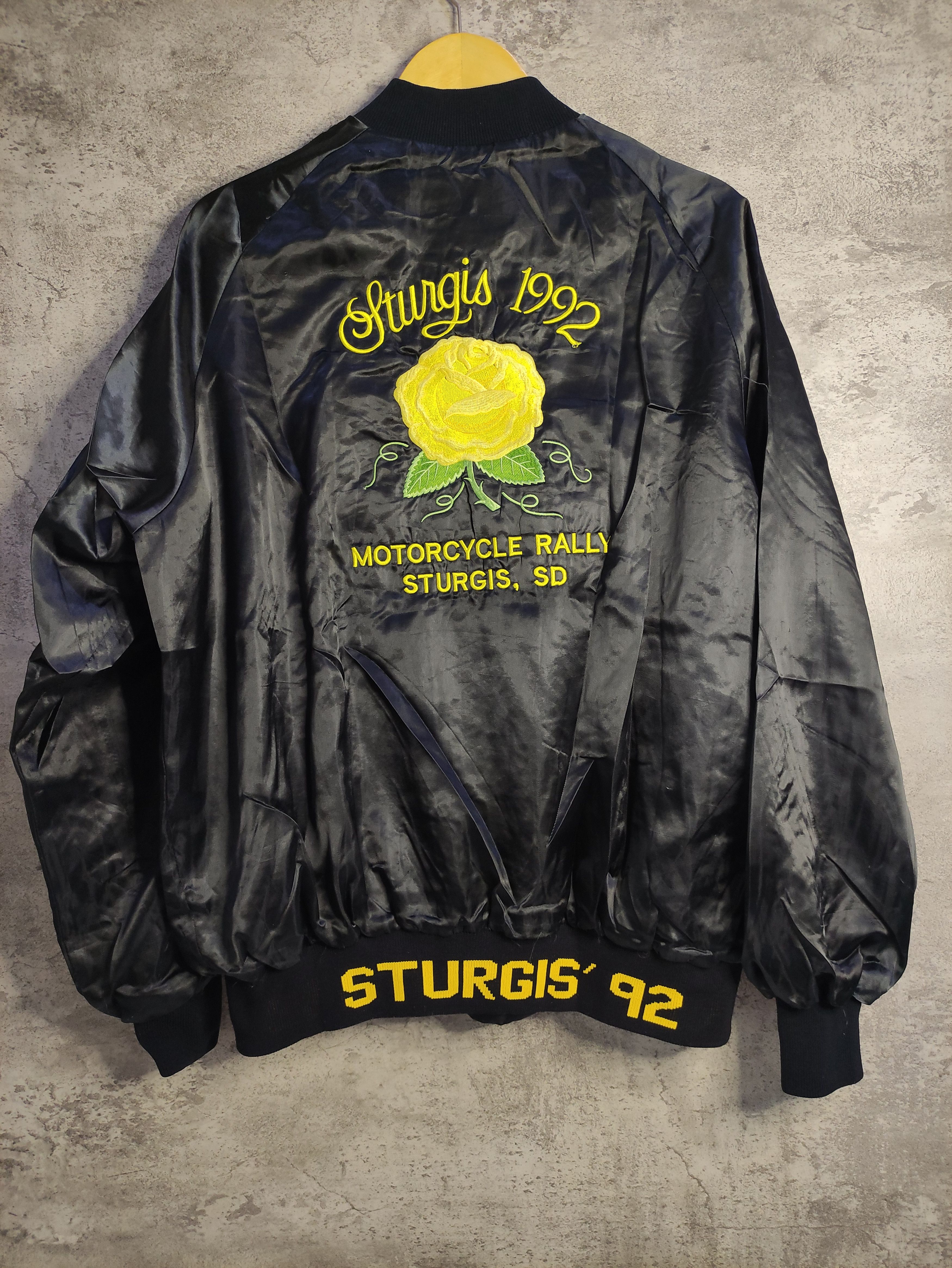 Vintage Vintage bombers - Sturgis 1992 motorcycle rally Size US XL / EU 56 / 4 - 1 Thumbnail