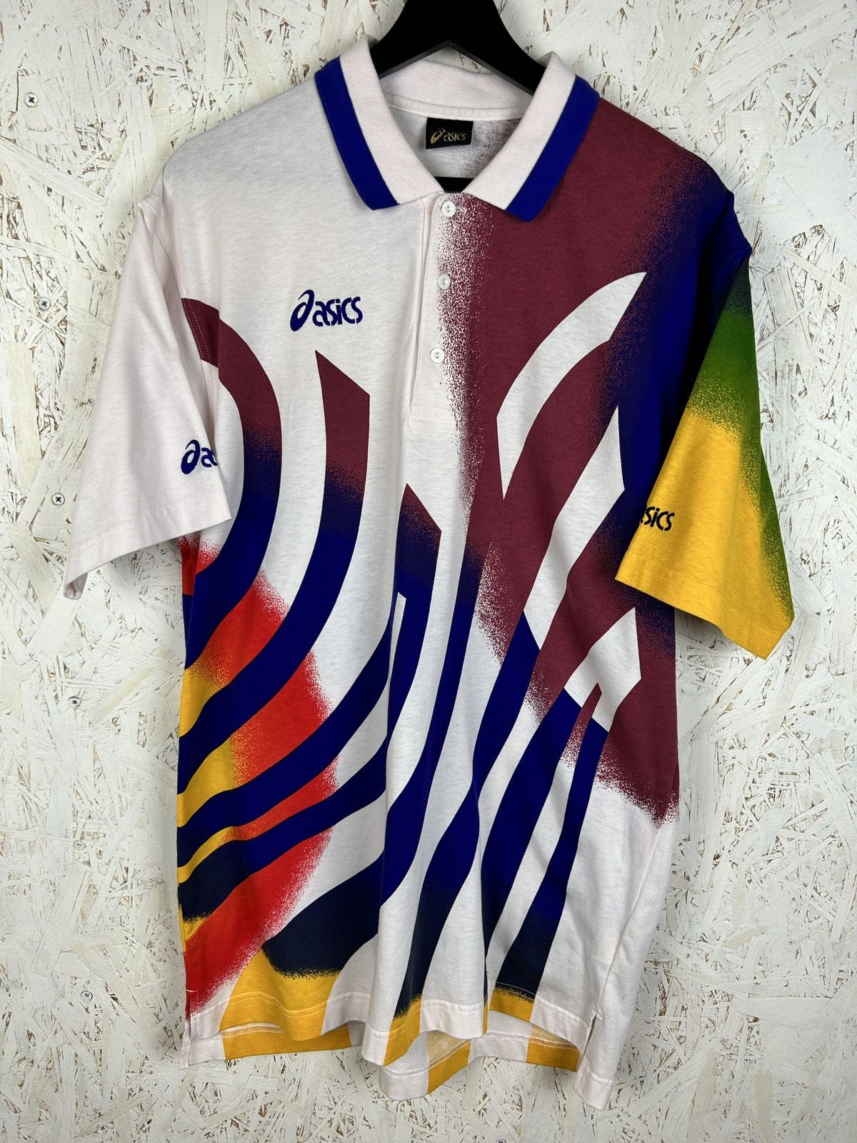 Asics 90s Vintage Asics Challenge Court Agassi Style Tennis Polo Size US L / EU 52-54 / 3 - 1 Thumbnail
