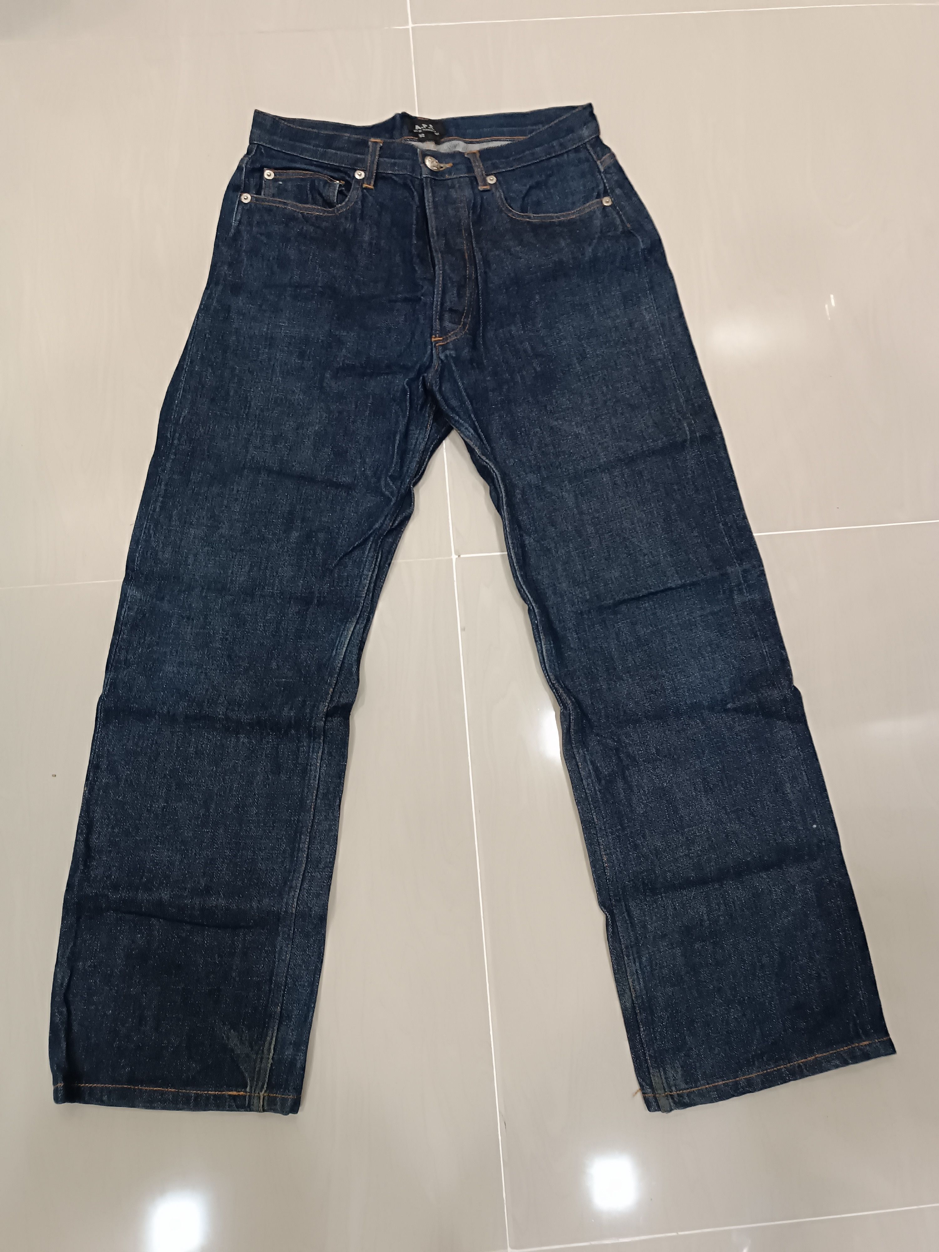 A.P.C. A.P.C. APC Mens Selvedge Dark Blue Jeans Indigo Size US 30 / EU 46 - 17 Thumbnail