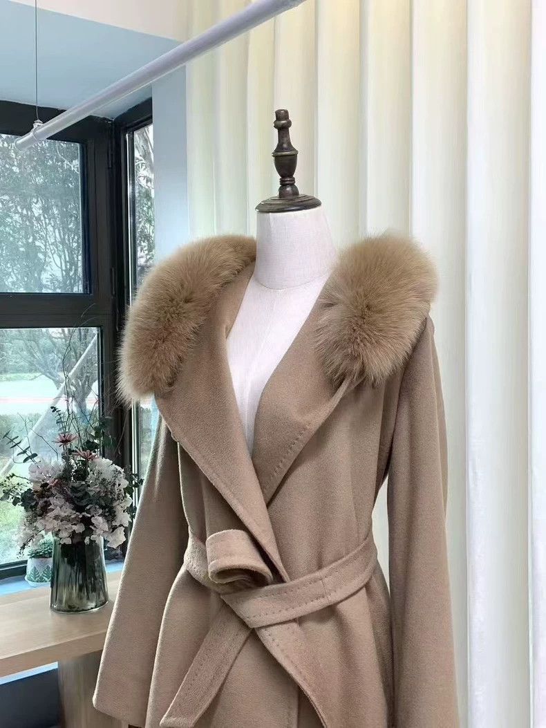 Max Mara Max Mara Fur Collar Coat Wool Thermal Midi Jacket Size S / US 4 / IT 40 - 2 Thumbnail