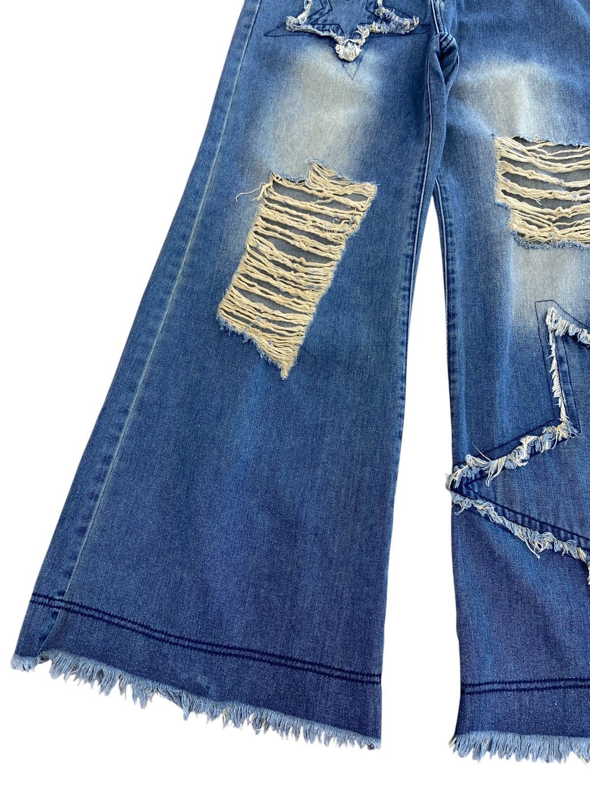 Other Japanese Brand Romwe Ripped Star Wide Leg Style Size US 27 - 5 Thumbnail