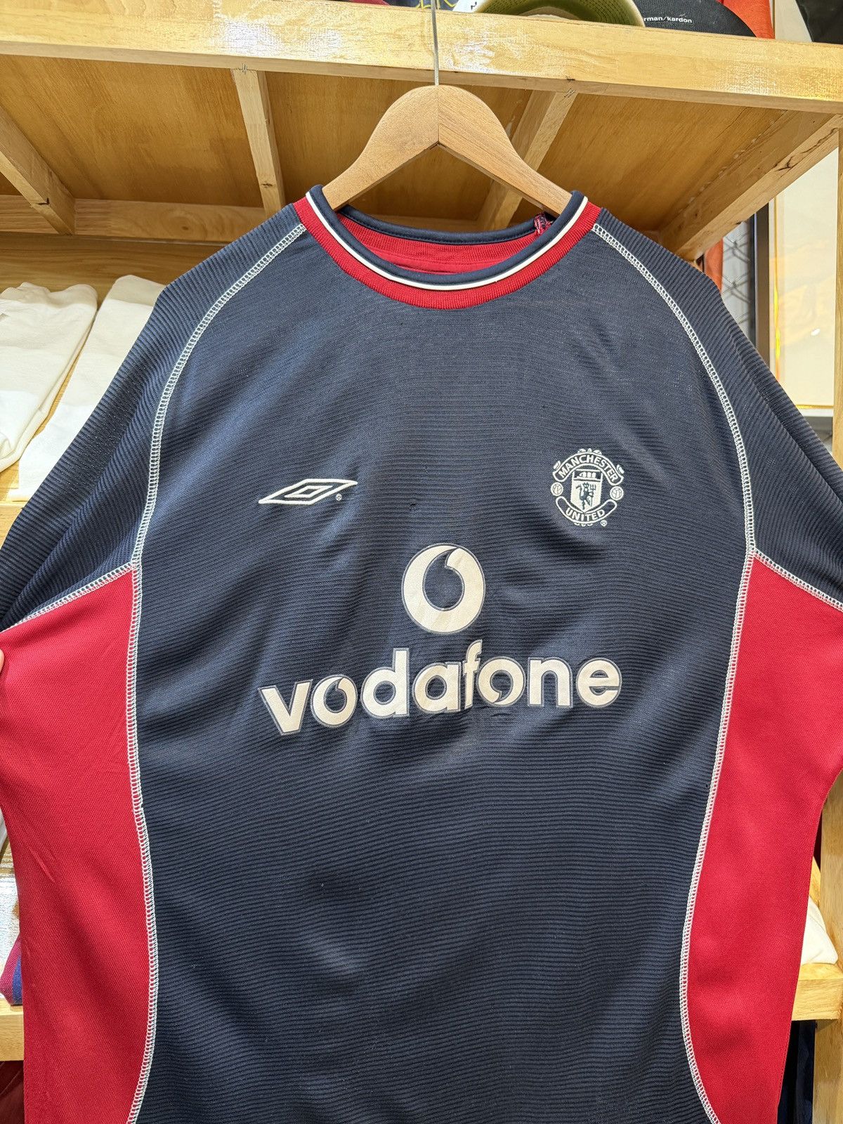 Umbro Vintage Manchester United 2001-02 G.Naville No.2 3nd Jersey Size US XL / EU 56 / 4 - 3 Thumbnail