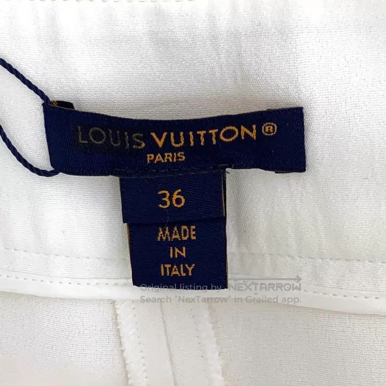 Louis Vuitton Louis Vuitton 24 white logo leather casual shorts Size US 36 / EU 52 - 5 Thumbnail