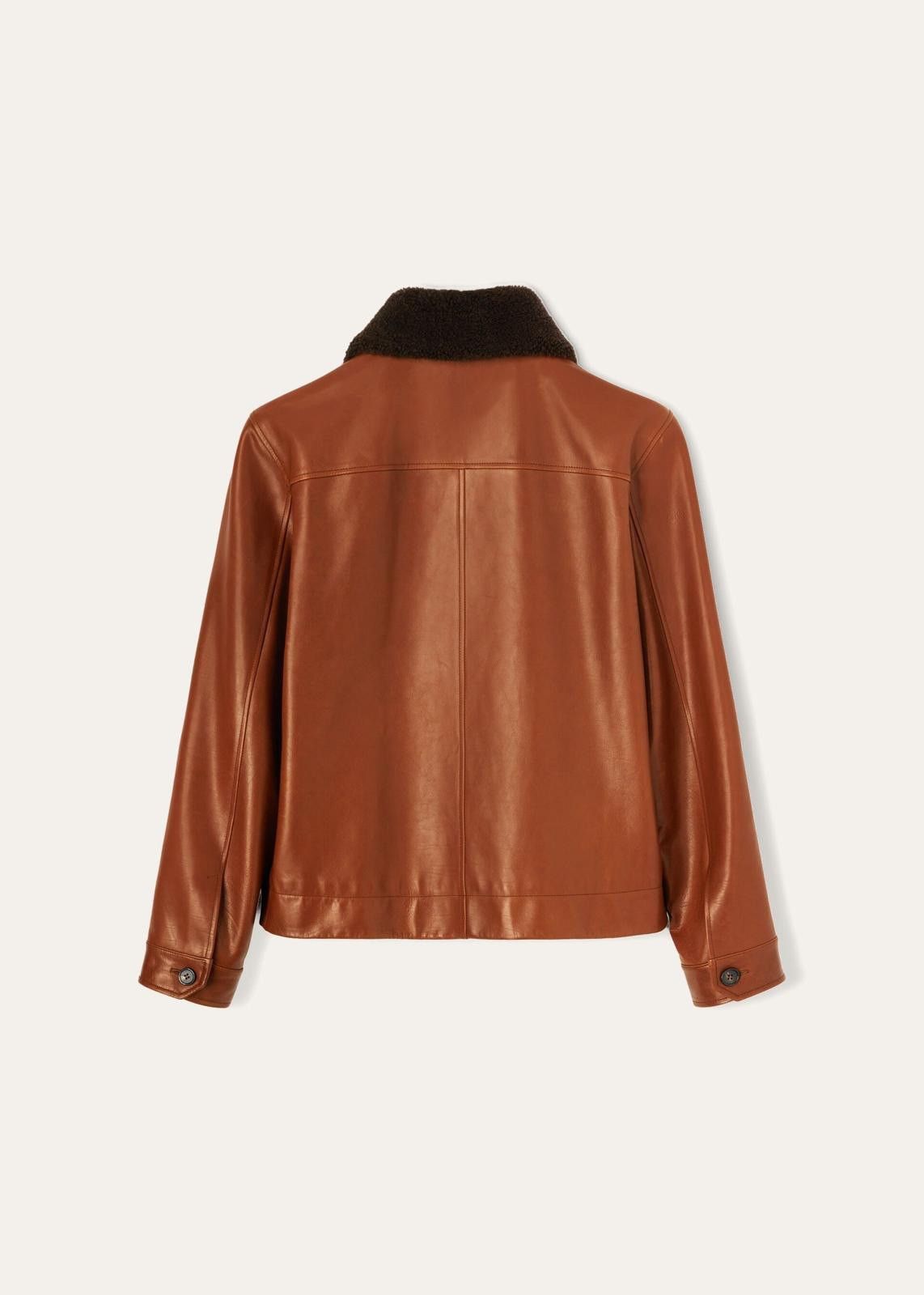 Loro Piana o1srvl11e1224 Reefton Shearling Calf Leather Jacket in Brown Size US XL / EU 56 / 4 - 2 Thumbnail