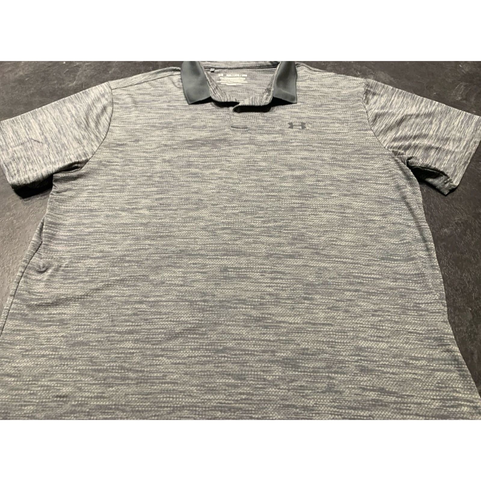 Under Armour UNDER ARMOUR Performance Polo 2XL Heather Gray Short Sleeve Men’s Shirt Size US XXL / EU 58 / 5 - 2 Thumbnail