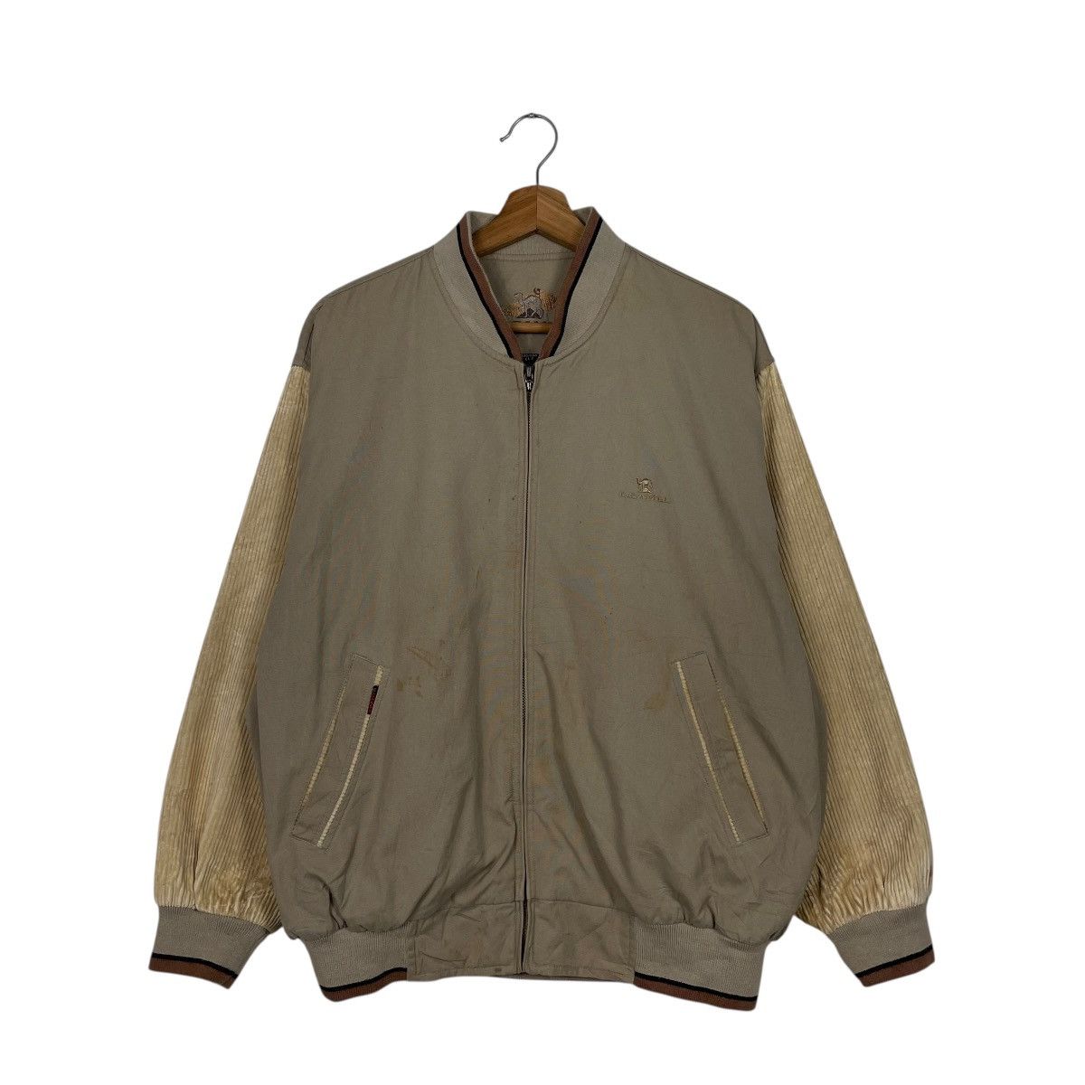 E. Camel Bomber Jacket