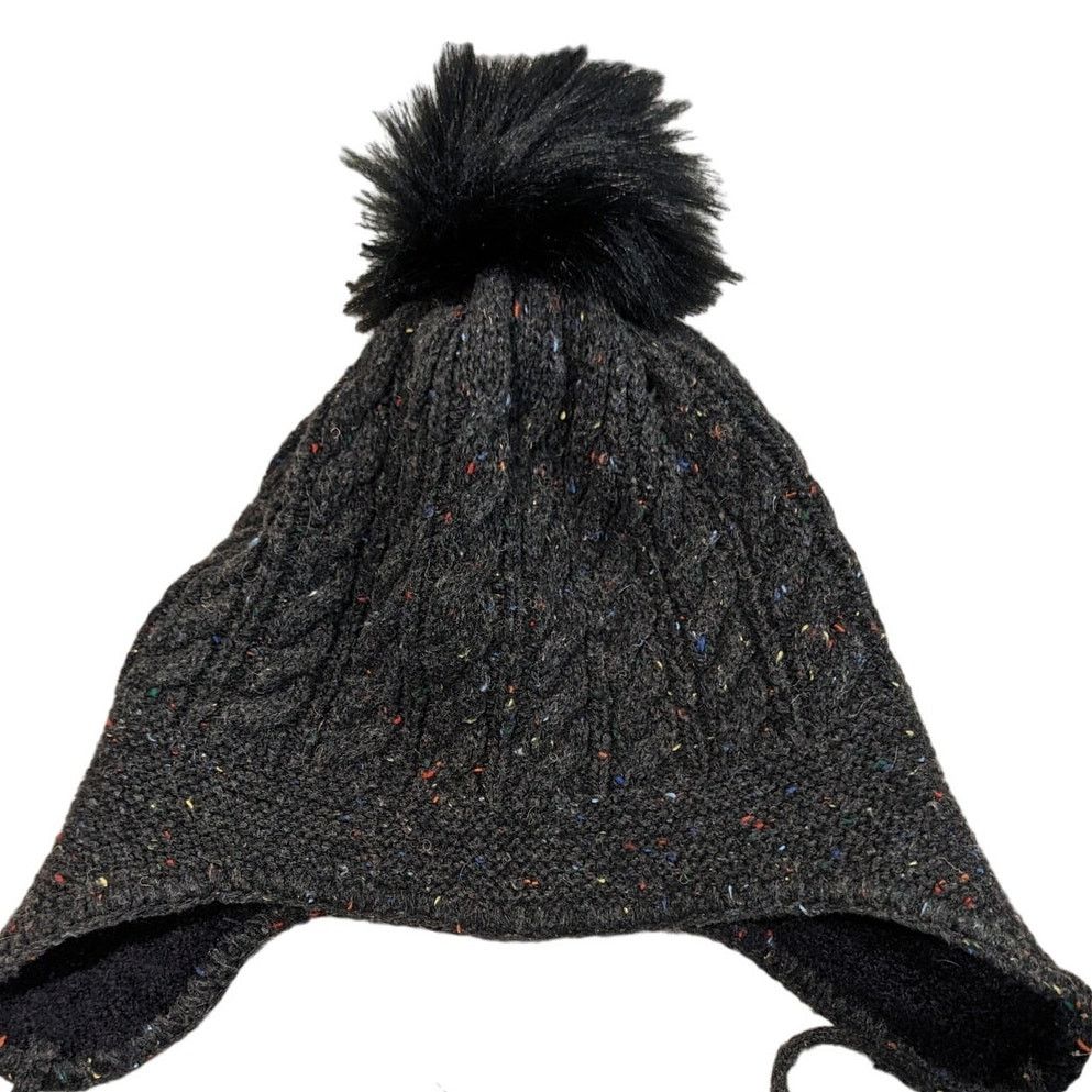 Other Pistil Gray Fernie Earflap Knit Tassle Pompom Winter Hat Size ONE SIZE - 3 Thumbnail