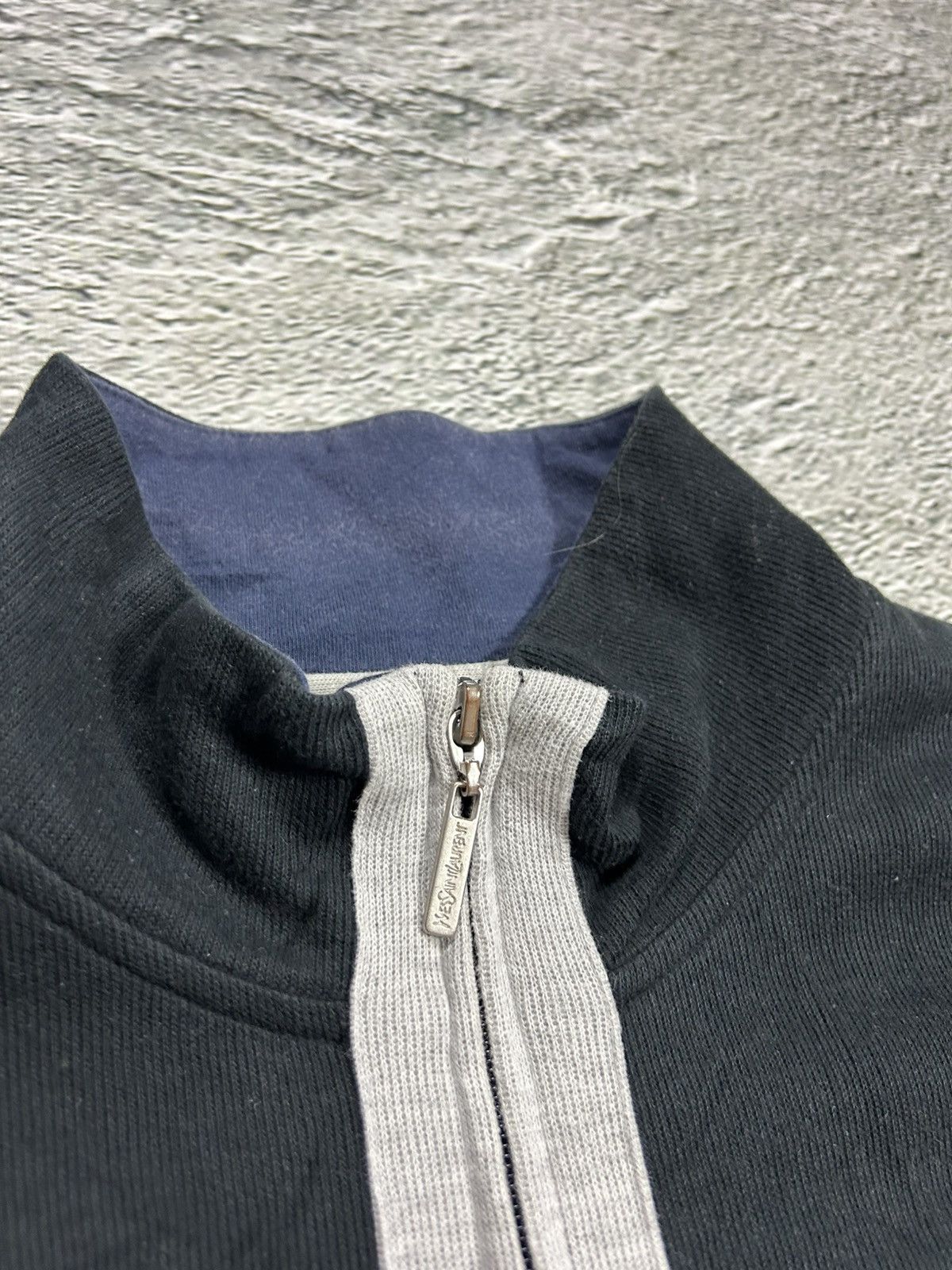 Vintage 90s Yves Saint Laurent vintage zip sweatshirt big YSL logo Size US XXL / EU 58 / 5 - 3 Thumbnail