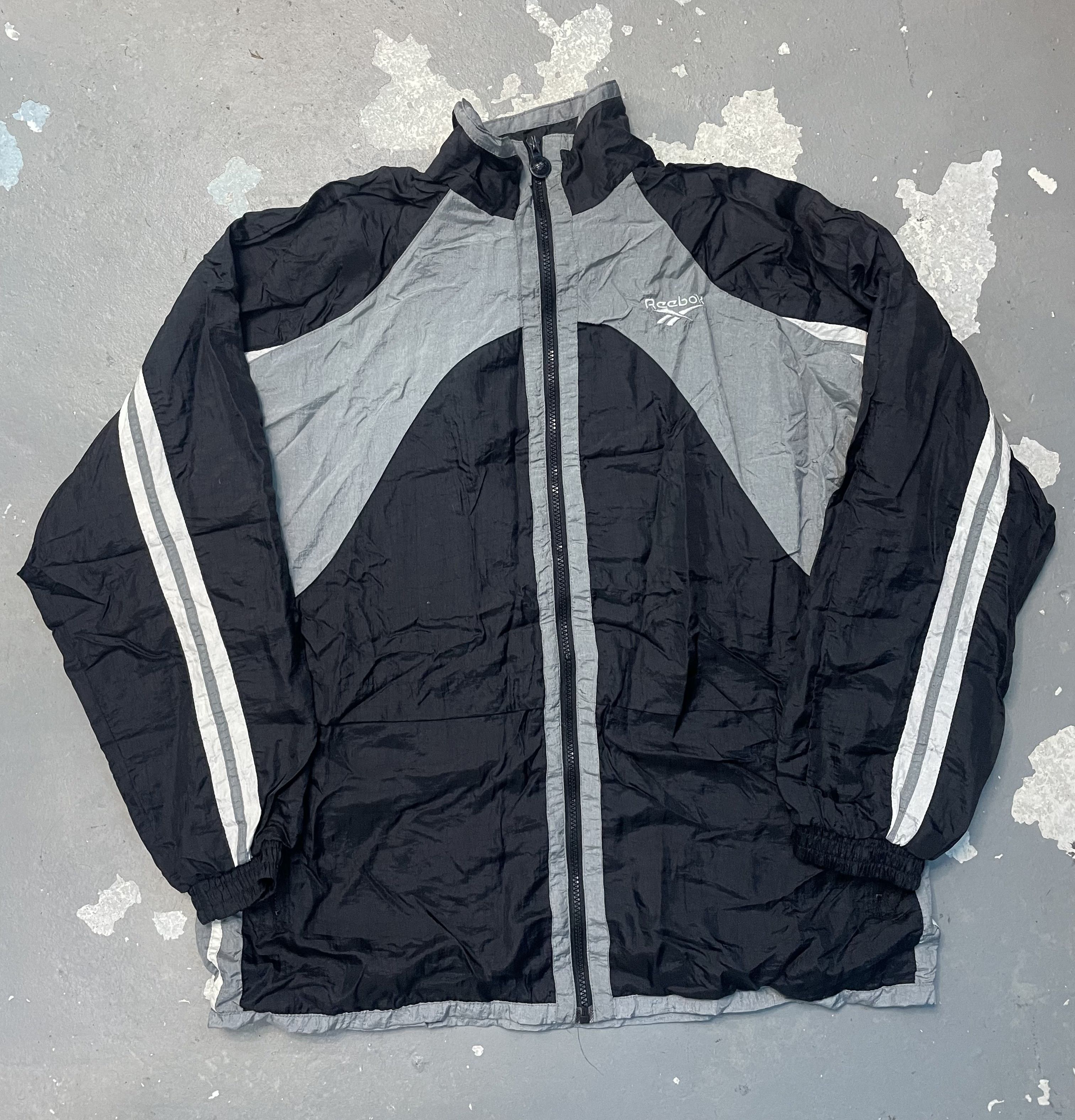 Reebok Reebok Black & Grey Track Jacket Size US L / EU 52-54 / 3 - 1 Thumbnail