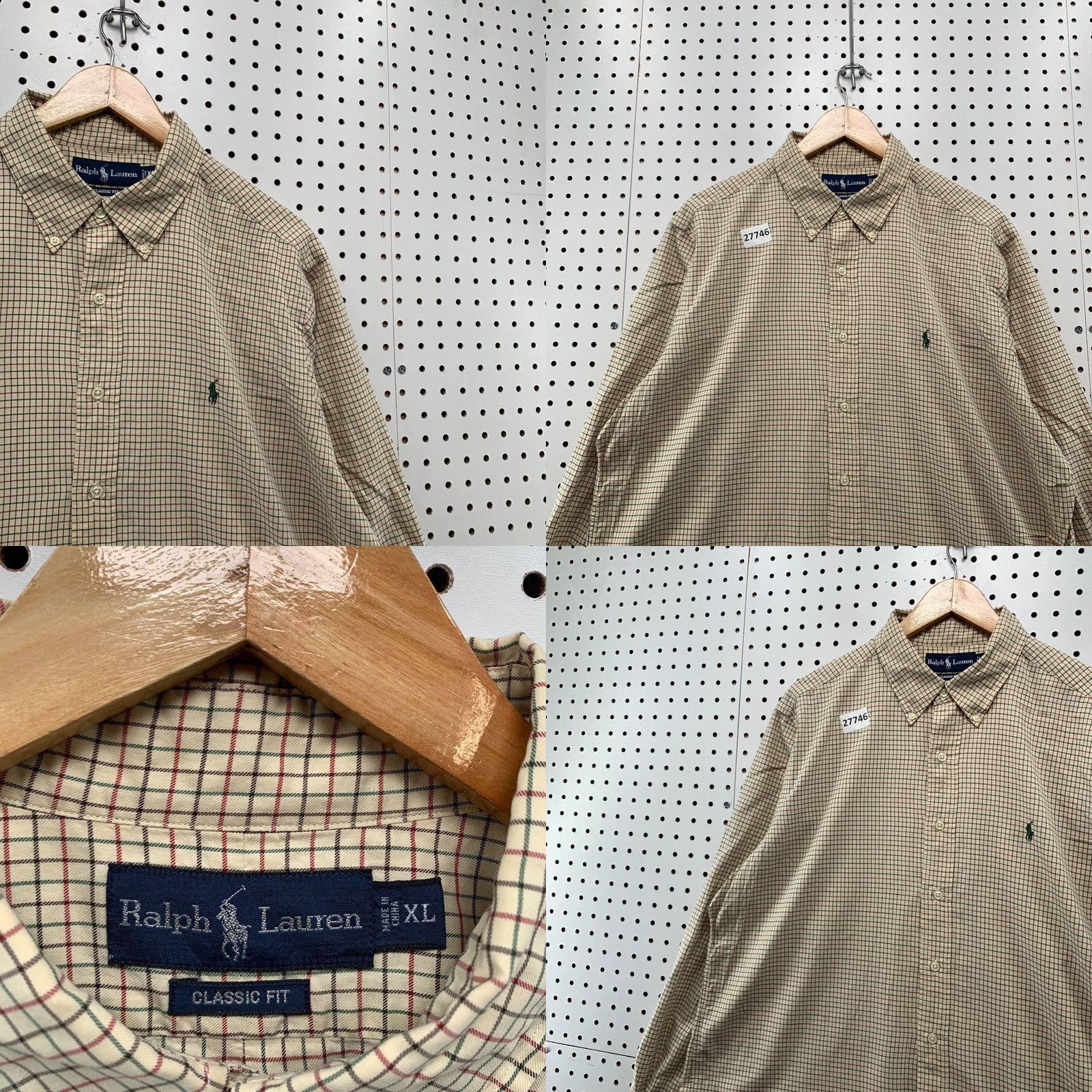 Ralph Lauren Ralph Lauren Shirt Brown Red Check Green Pony Mens L Classic Button Down Size US XL / EU 56 / 4 - 8 Thumbnail