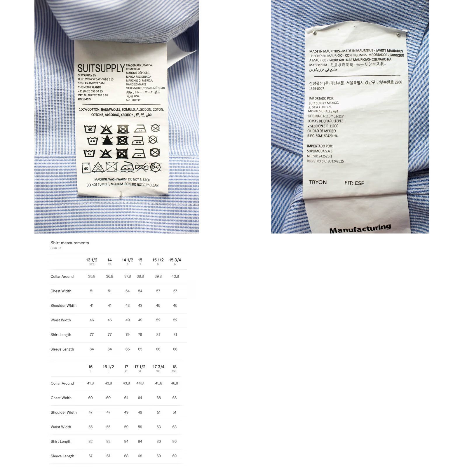 Suitsupply Suitsupply Try On Extra Slim Fit Formal Shirt Men's 41/16 Striped Shirt Size 42R - 8 Thumbnail