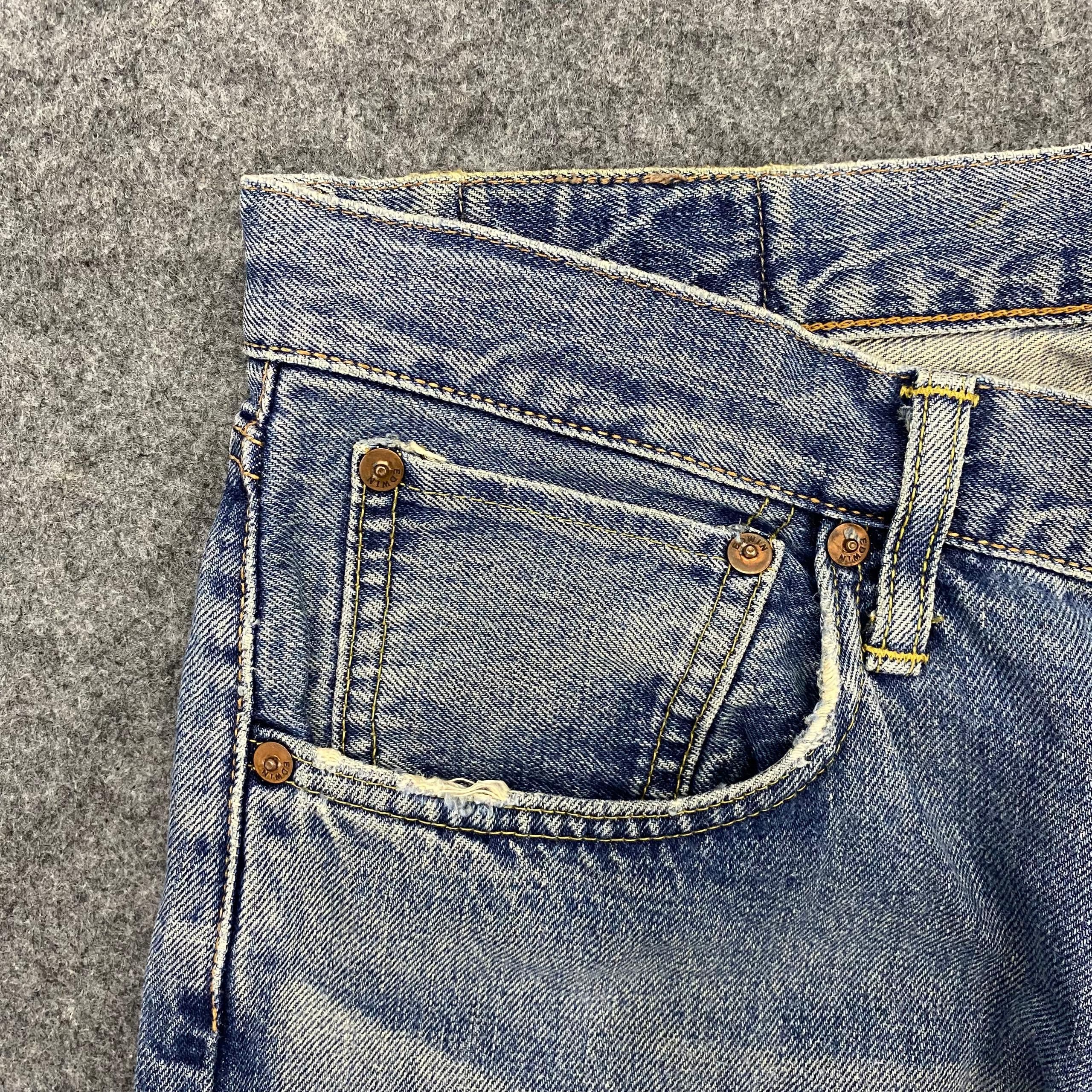 Edwin 💥Best Offer💥Vintage Edwin 505x Distressed Denim Size US 34 / EU 50 - 9 Thumbnail