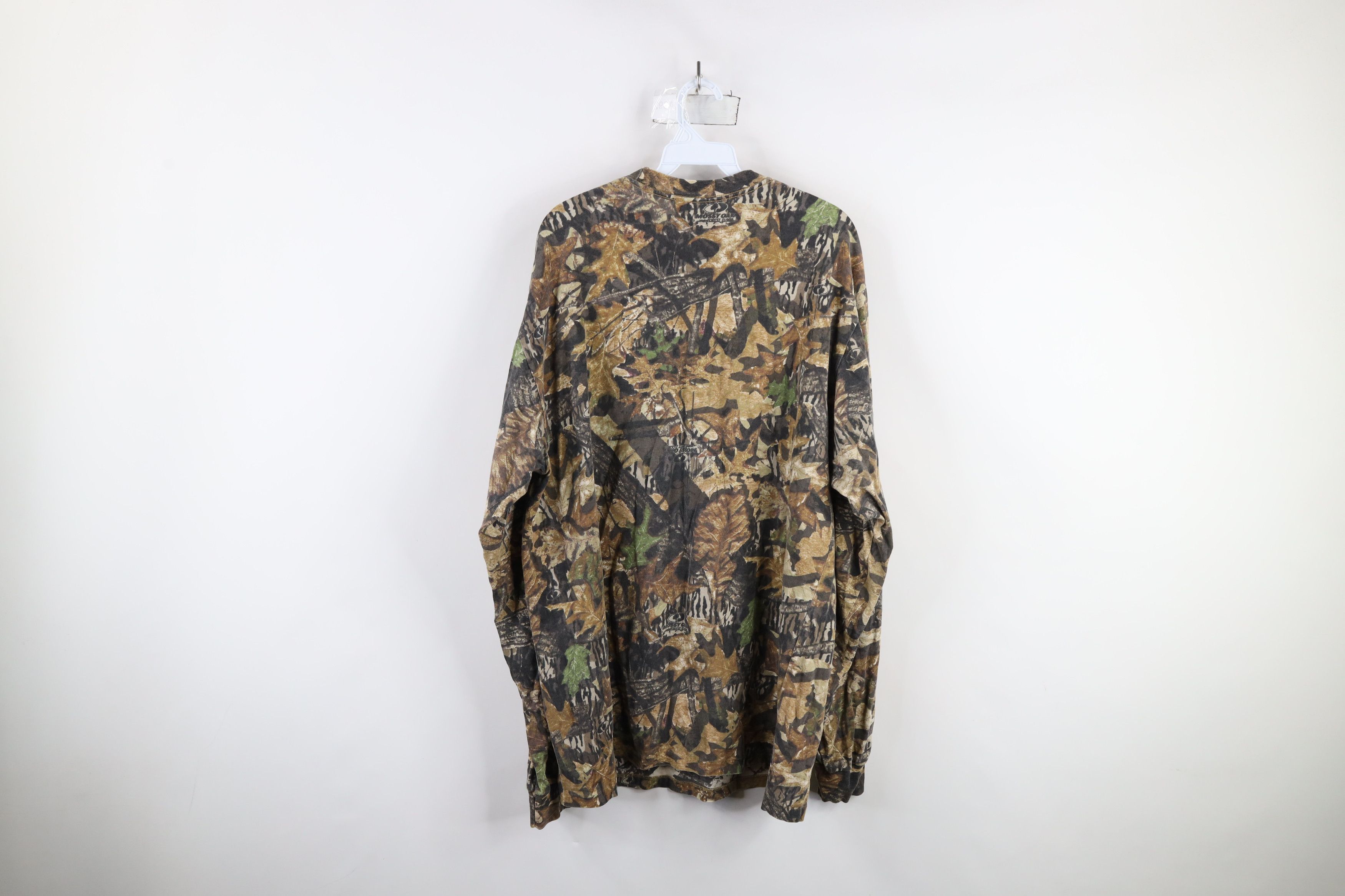 Mossy Oaks × Vintage Vintage 90s Mossy Oak Camouflage Long Sleeve Pocket T-Shirt Size US XXL / EU 58 / 5 - 9 Thumbnail