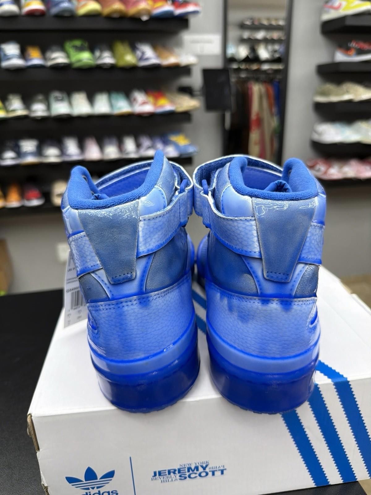 Other Adidas Originals Forum Hi Jeremy Scott Dipped Blue - 10 NEW Size US 10 / EU 43 - 10 Thumbnail