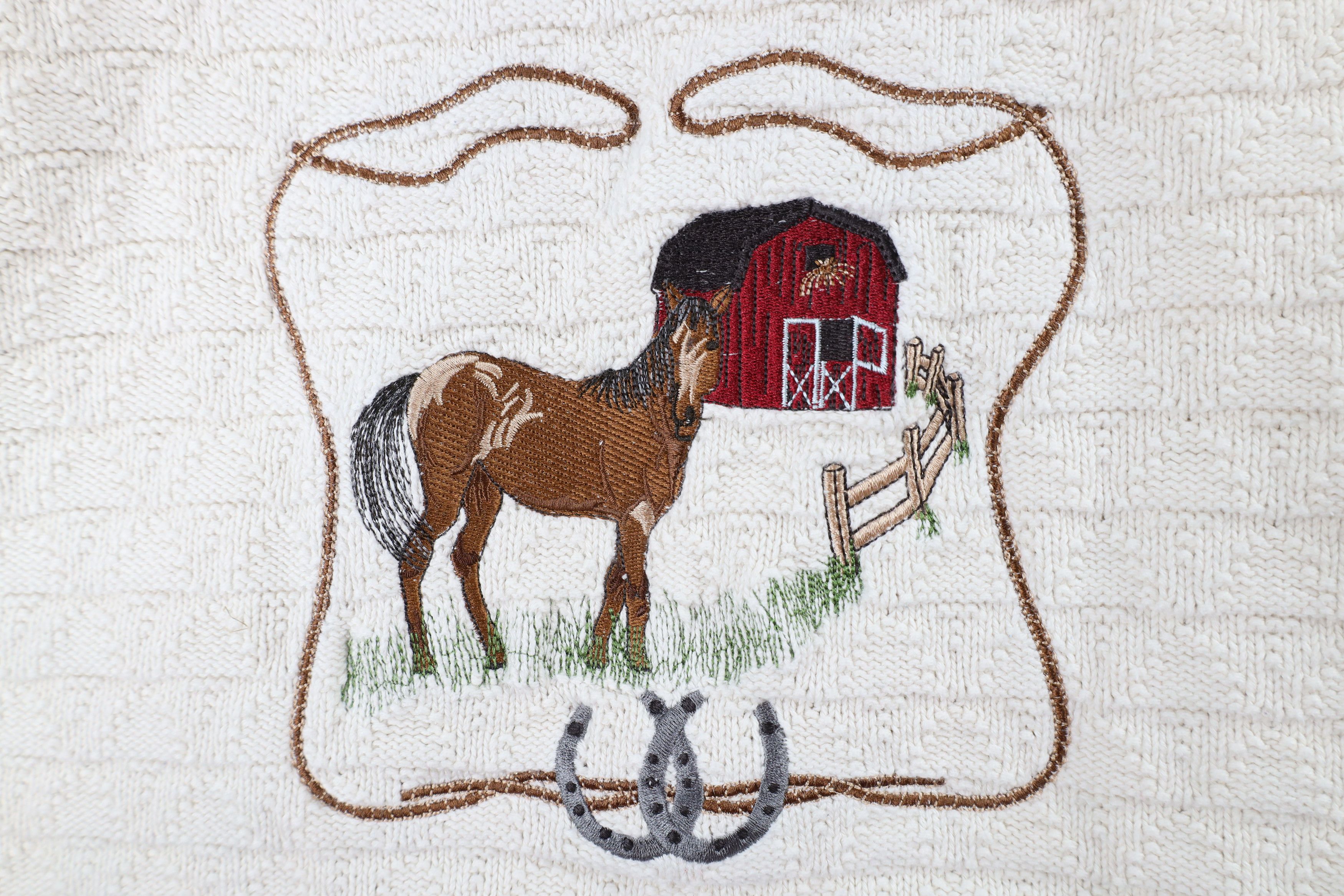 Cabelas × Vintage Vintage 90s Cabelas Horse Equestrian Knit Sweater Cream Size M / US 6-8 / IT 42-44 - 4 Thumbnail