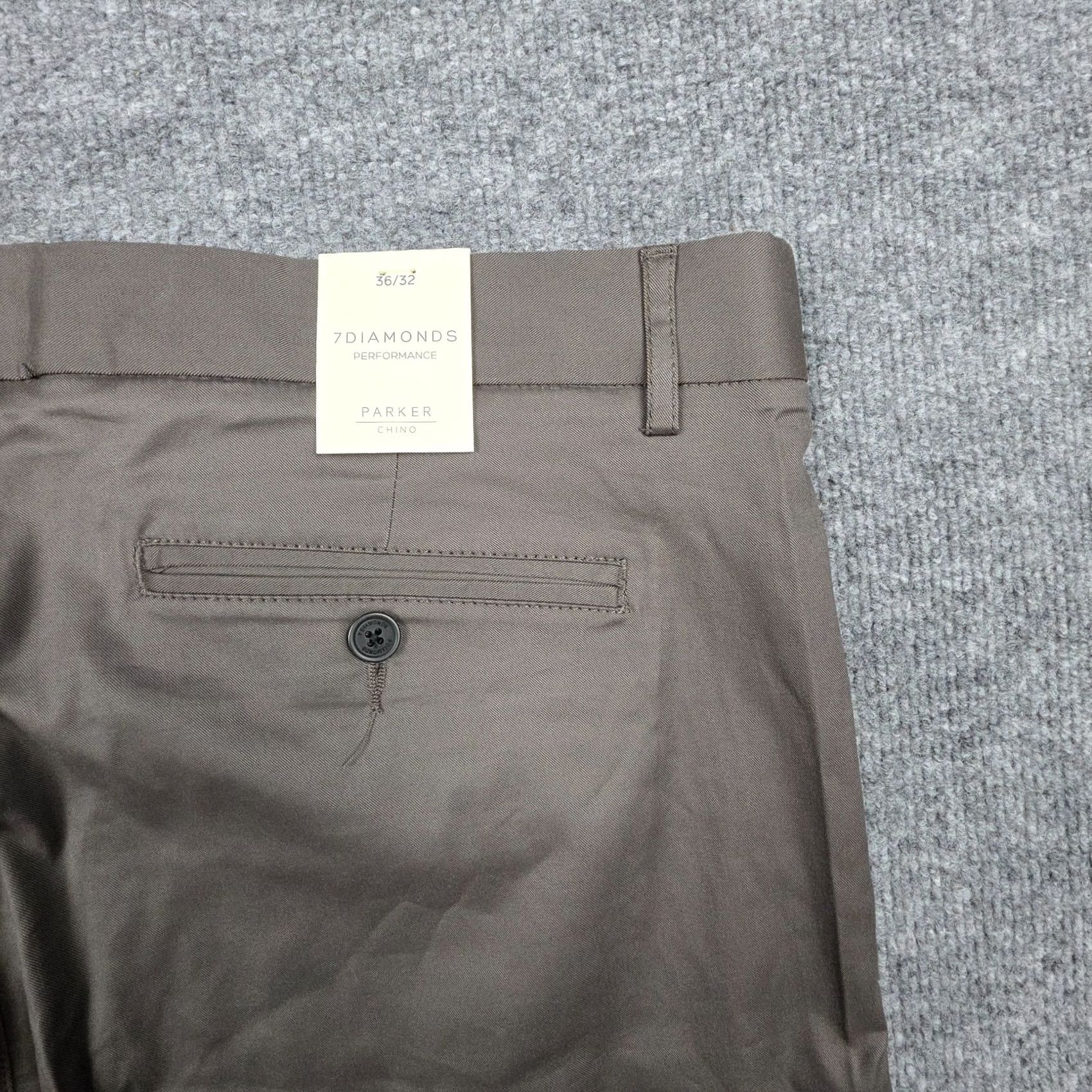 Vintage 7Diamonds Parker Chino Pants Mens 36x32 Charcoal Straight Fit Performance New Size US 36 / EU 52 - 4 Thumbnail