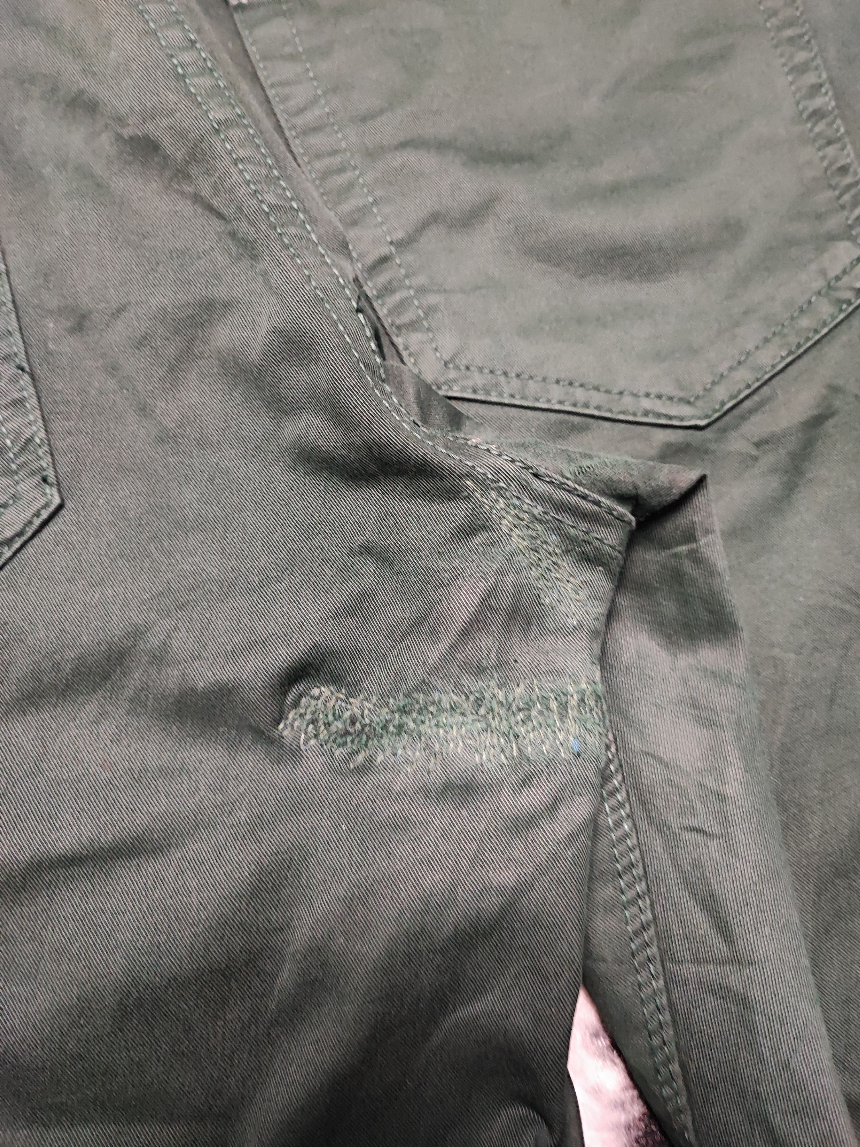 Vintage × Zara Zara Denim Distress Green Size US 35 - 9 Thumbnail