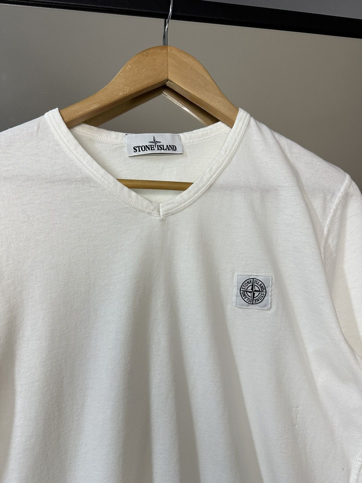 Vintage Stone Island Patch Logo White T-Shirt Arcvhical