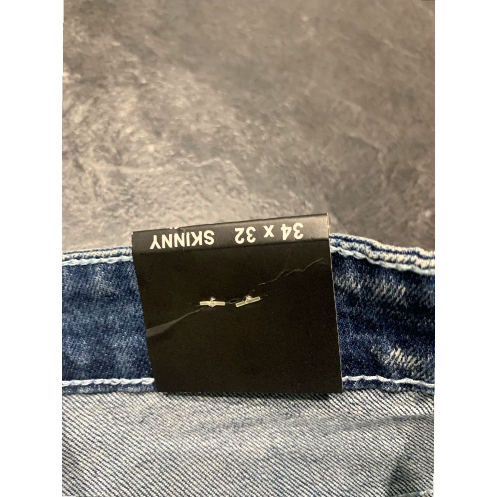 Vintage Rebel Minds Blue Slim Fit Jeans with Patches Men's 34x32 Size US 34 / EU 50 - 7 Thumbnail
