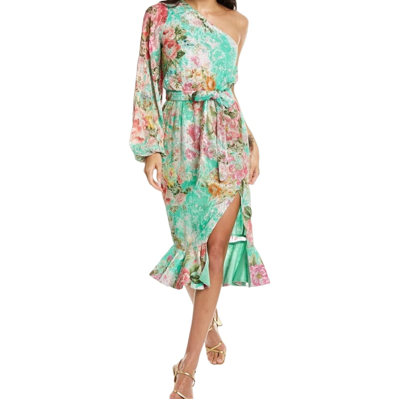 image of Hemant Nandita Hemant & Nandita | Floral Midi Dress | Hand Crafted Nwt, Women's (Size Medium)