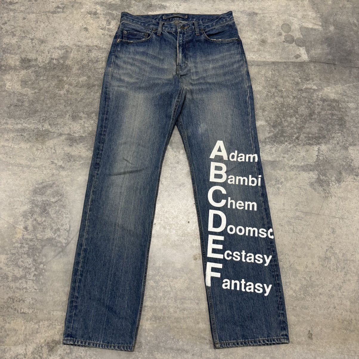 PPFM PPFM Alphabet Spellout Japanese Denim Jeans Size US 32 / EU 48 - 1 Thumbnail
