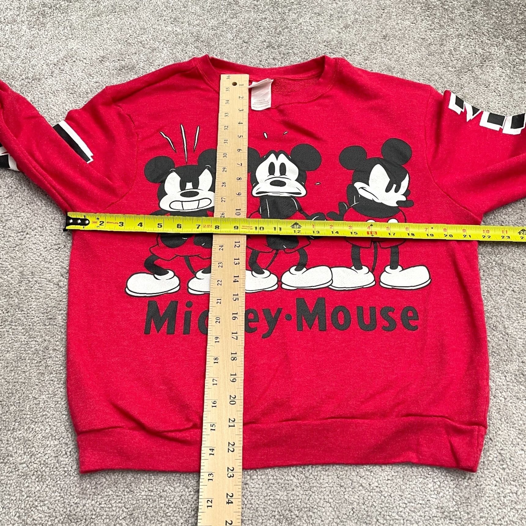 Disney Disney Mickey Mouse Pullover Sweatshirt Juniors L Red Crew Neck Cartoon Disney Man Woman? Size L / US 10 / IT 46 - 7 Thumbnail