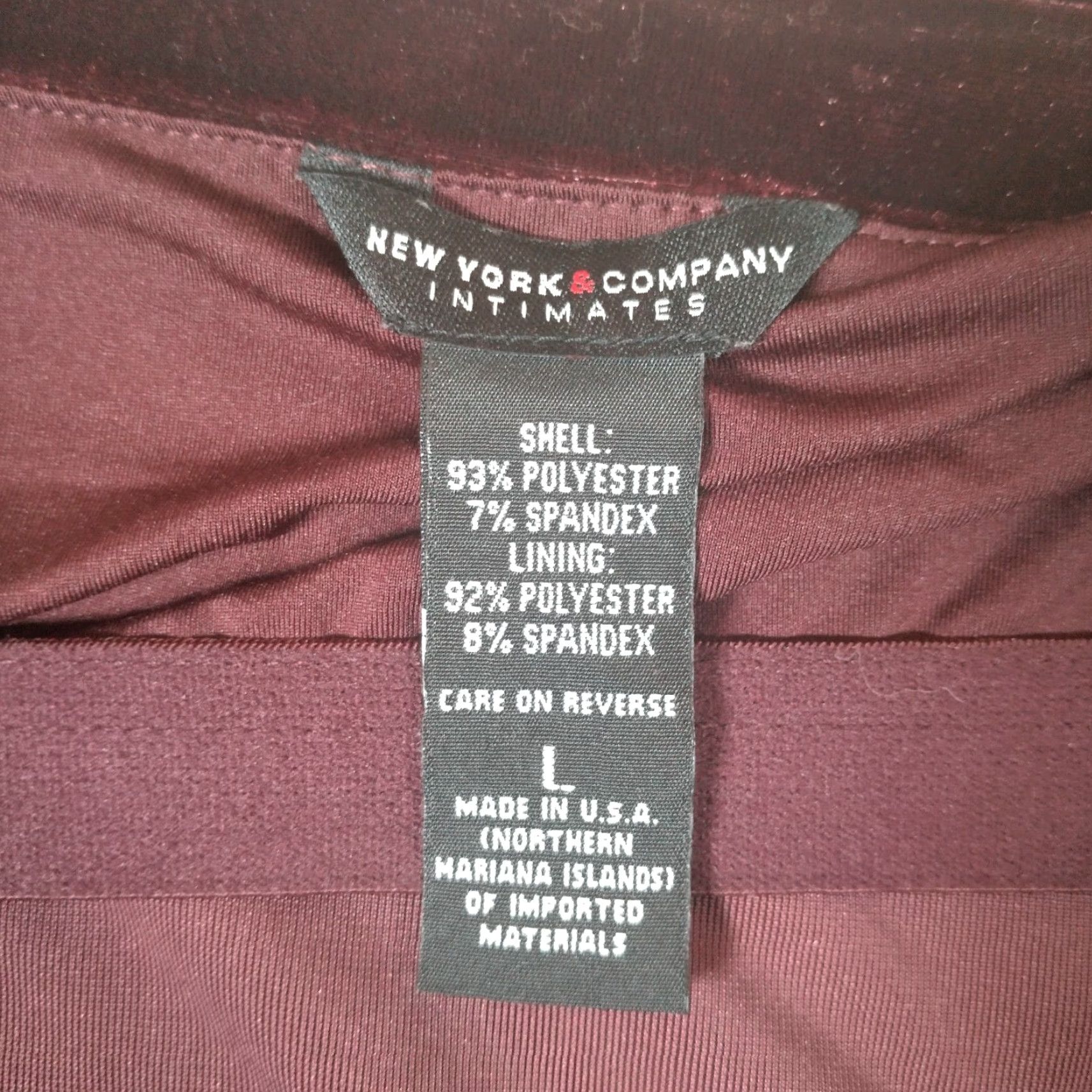 Vintage New York & Company Intimates Tank Cami Lace Trim Y2K Vintage Burgundy Tan Camisole Womens L Size L / US 10 / IT 46 - 3 Thumbnail