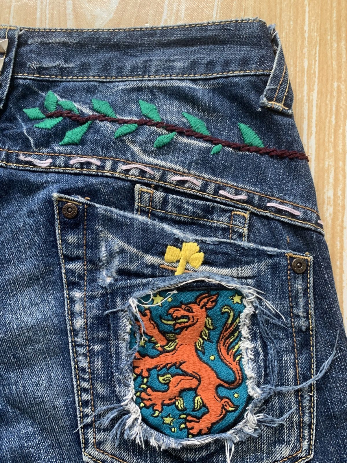 Beauty Beast × Le Grande Bleu (L.G.B.) 🔥 Drive Jeans Flare Denim Pants Size US 30 / EU 46 - 17 Thumbnail