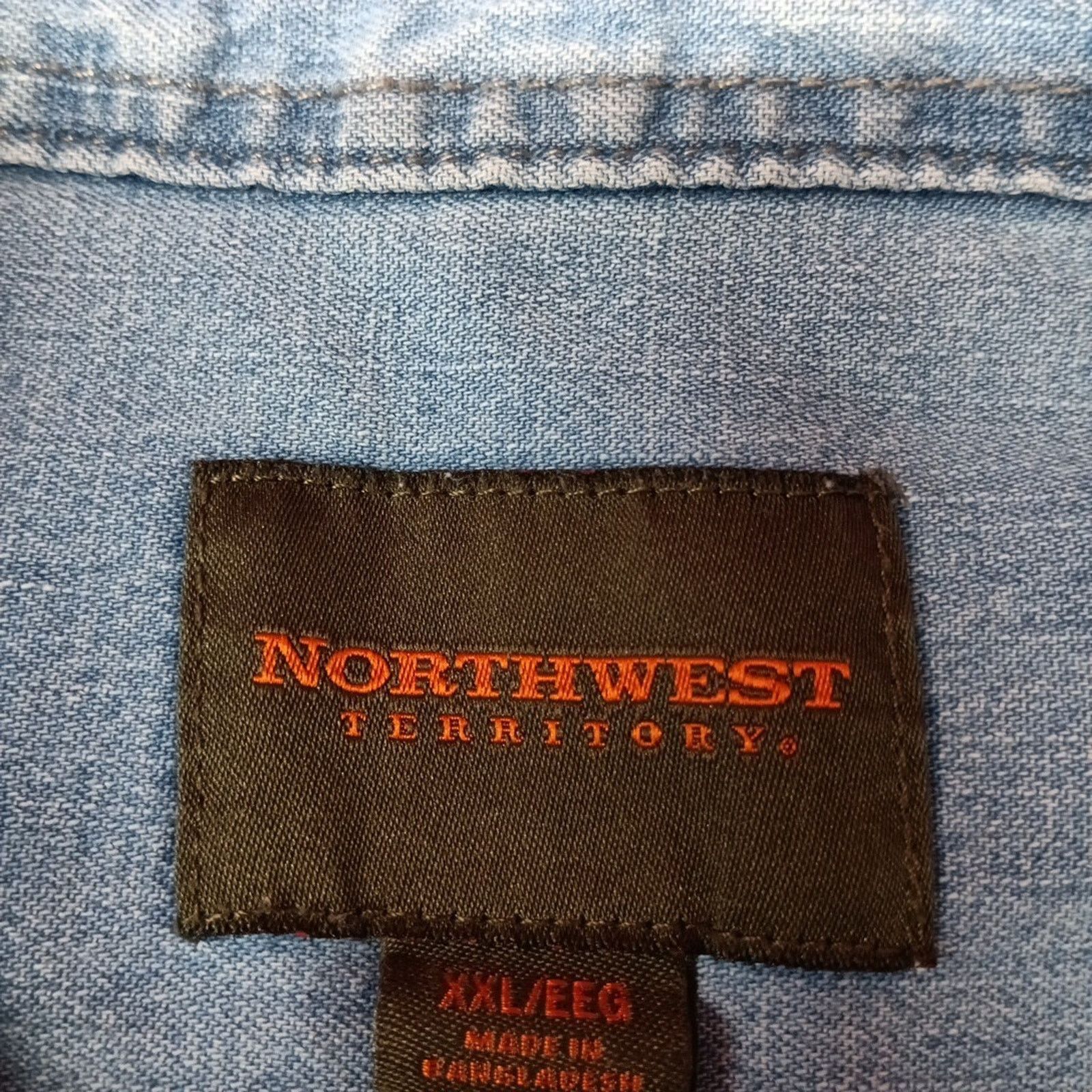 Northwest Territory Northwest Territory Denim Shirt Men's Size 2XL Blue Cotton Size US XXL / EU 58 / 5 - 4 Thumbnail