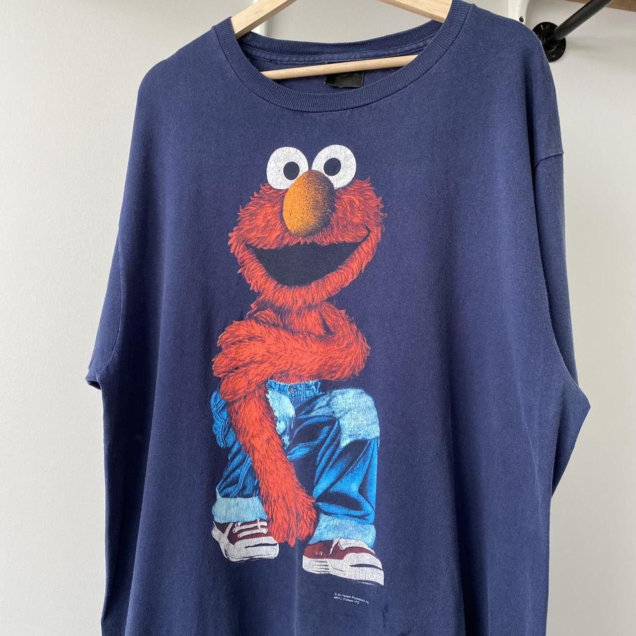 image of Changes x Vintage 90's Sesame Street Elmo Shirt in Navy, Men's (Size XL)