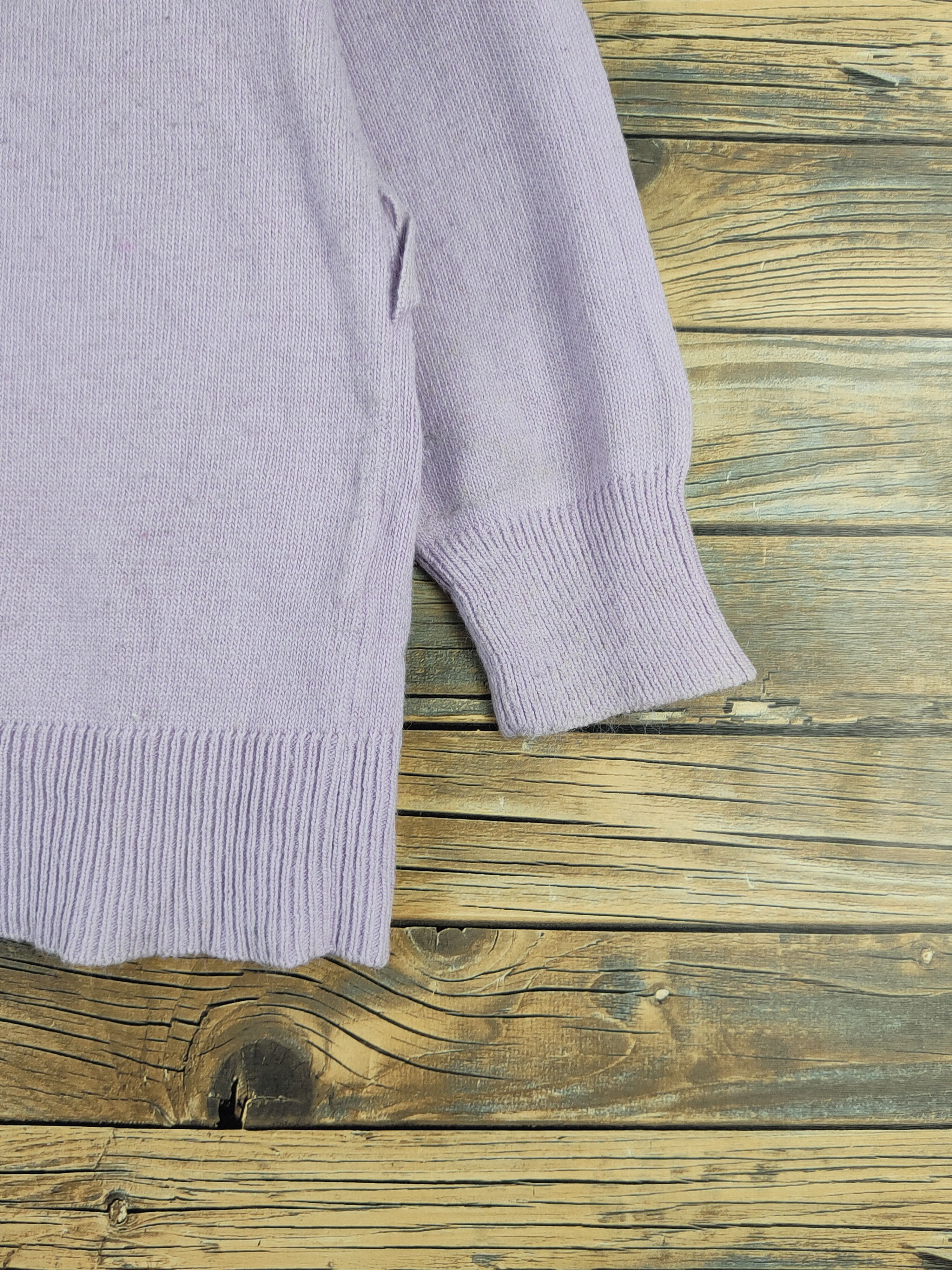 Homespun Knitwear The Virgnia Purple Knitwear Sweatshirts #W1181 Size M / US 6-8 / IT 42-44 - 6 Thumbnail