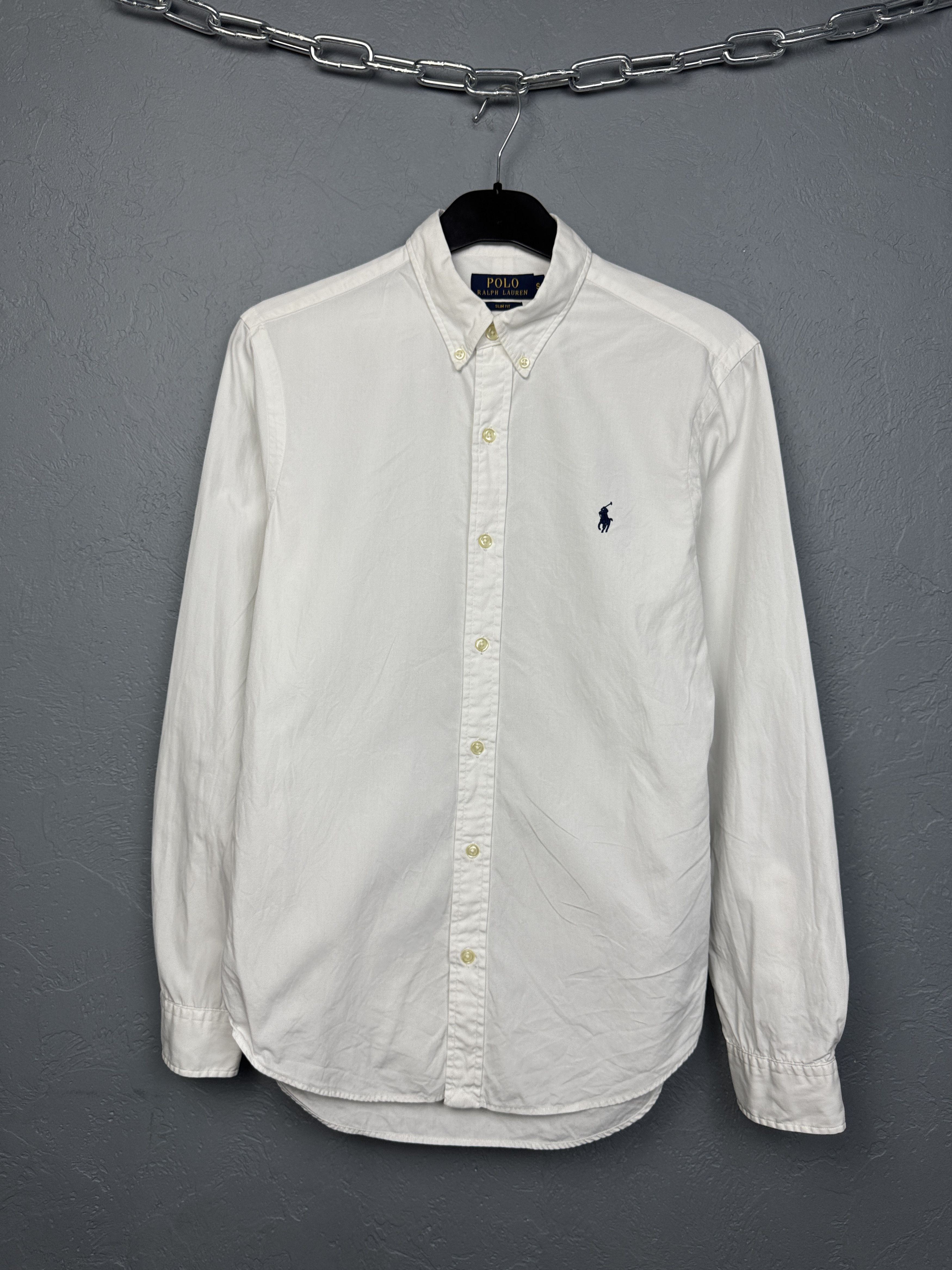 Polo Ralph Lauren Polo Ralph Lauren Mens Long Sleeve White Shirt Size US S / EU 44-46 / 1 - 1 Thumbnail
